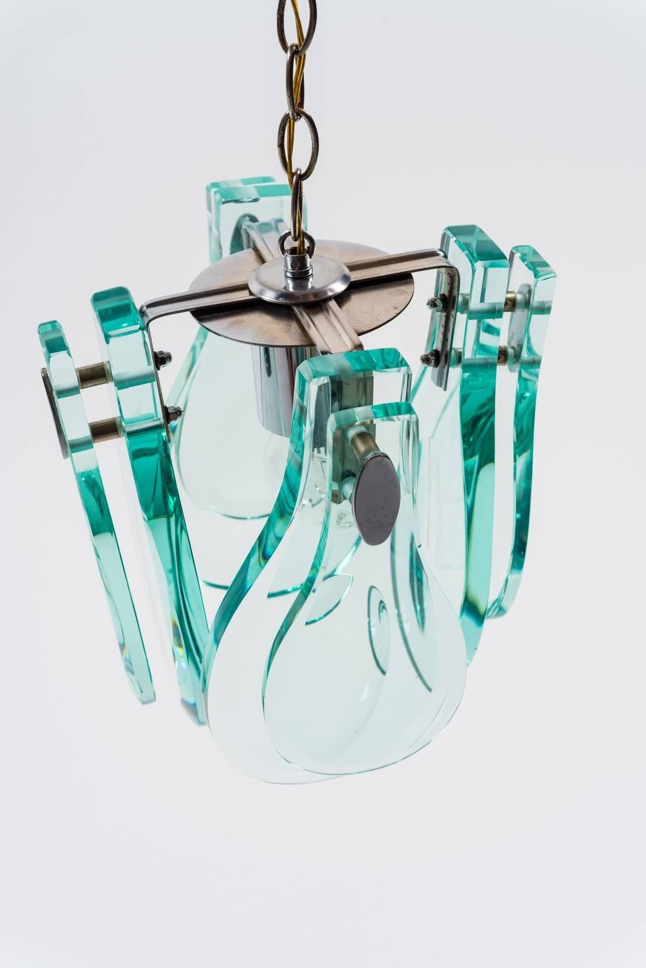 20th Century Pendant Lamp in the Style of Fontana Arte, Italy, 1970 For Sale