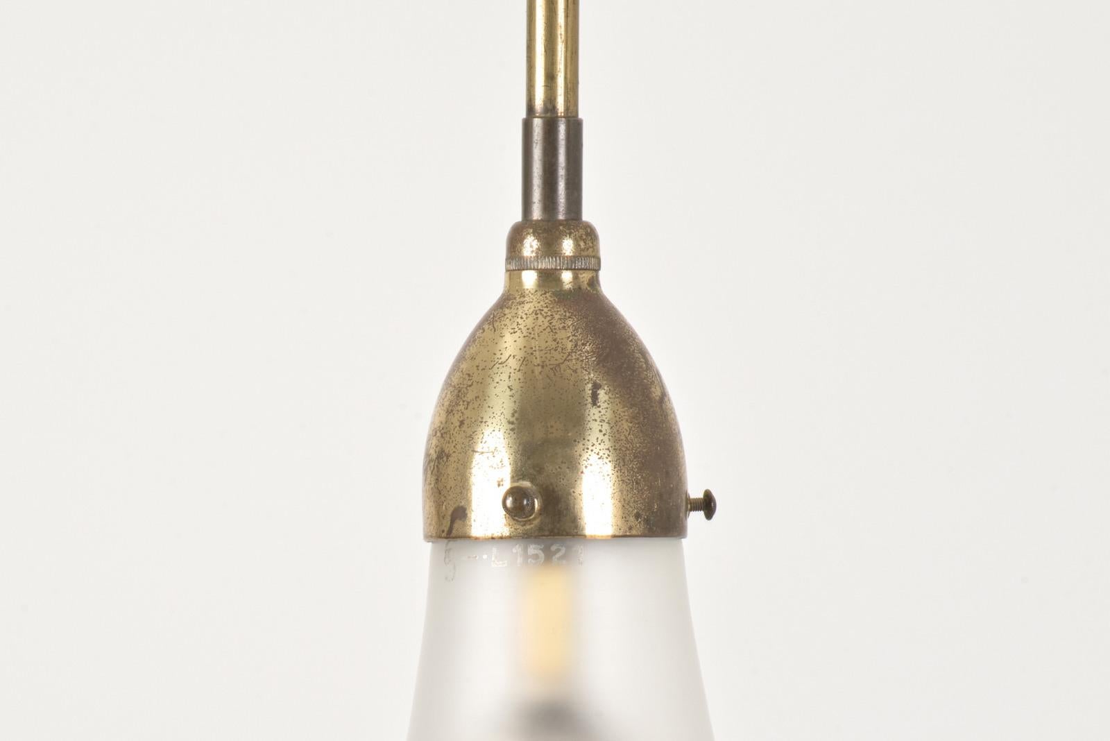 Brass Pendant Lamp Luzette by Siemens Schuckert, Germany - 1900 For Sale