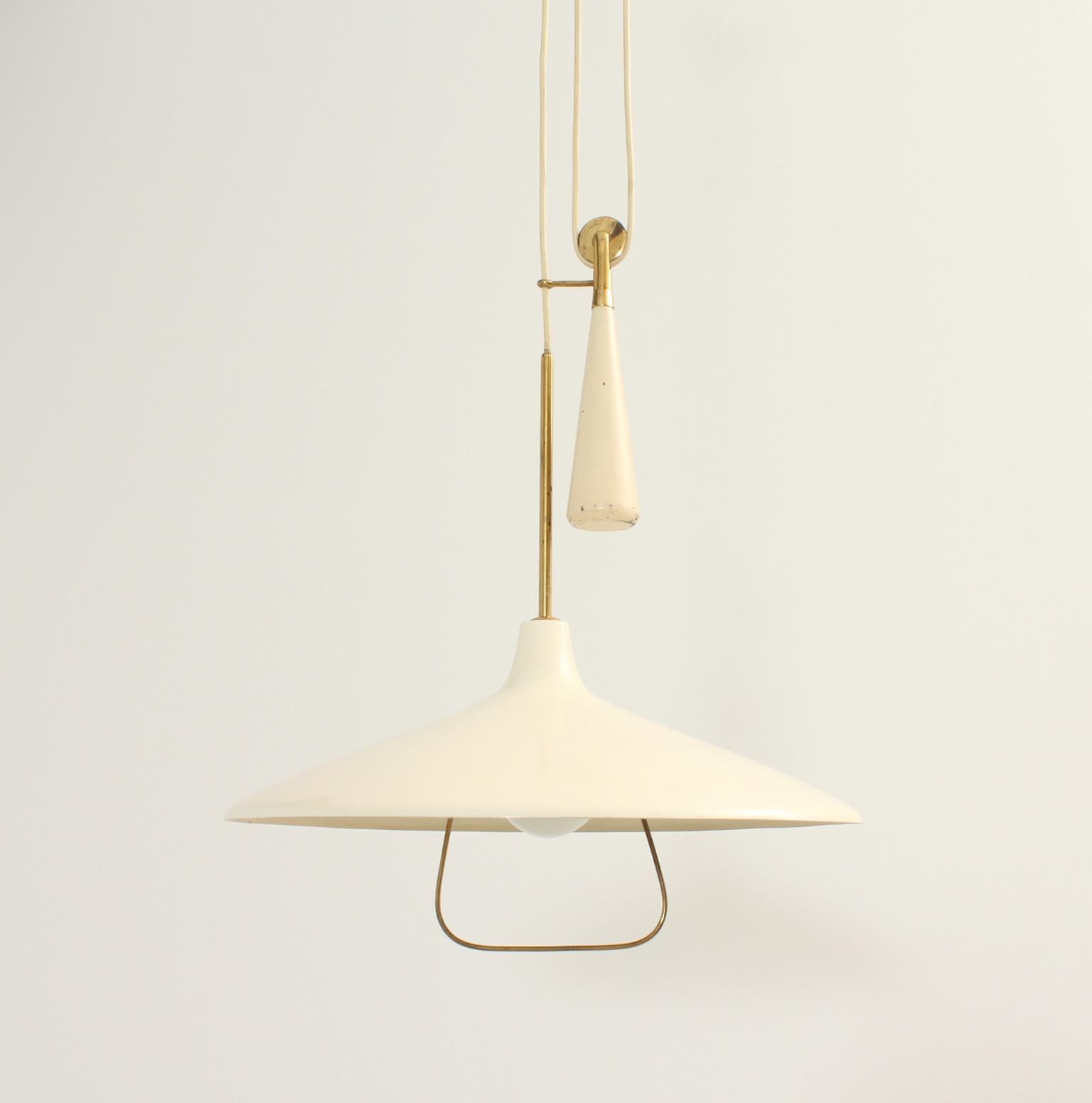 Italian Pendant Lamp Model 12126 by Angelo Lelii for Arredoluce