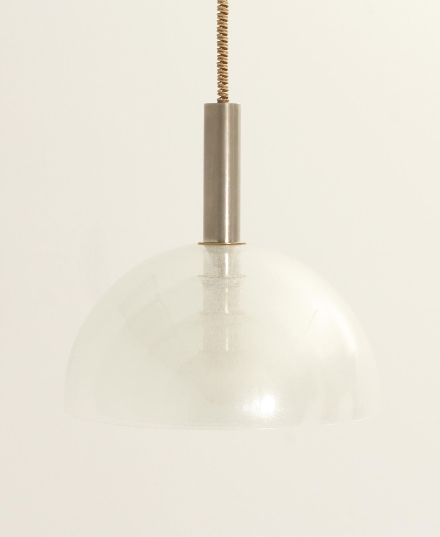 Mid-20th Century Pendant Lamp Model LS 173 by Carlo Nason for Mazzega, Italy, 1967