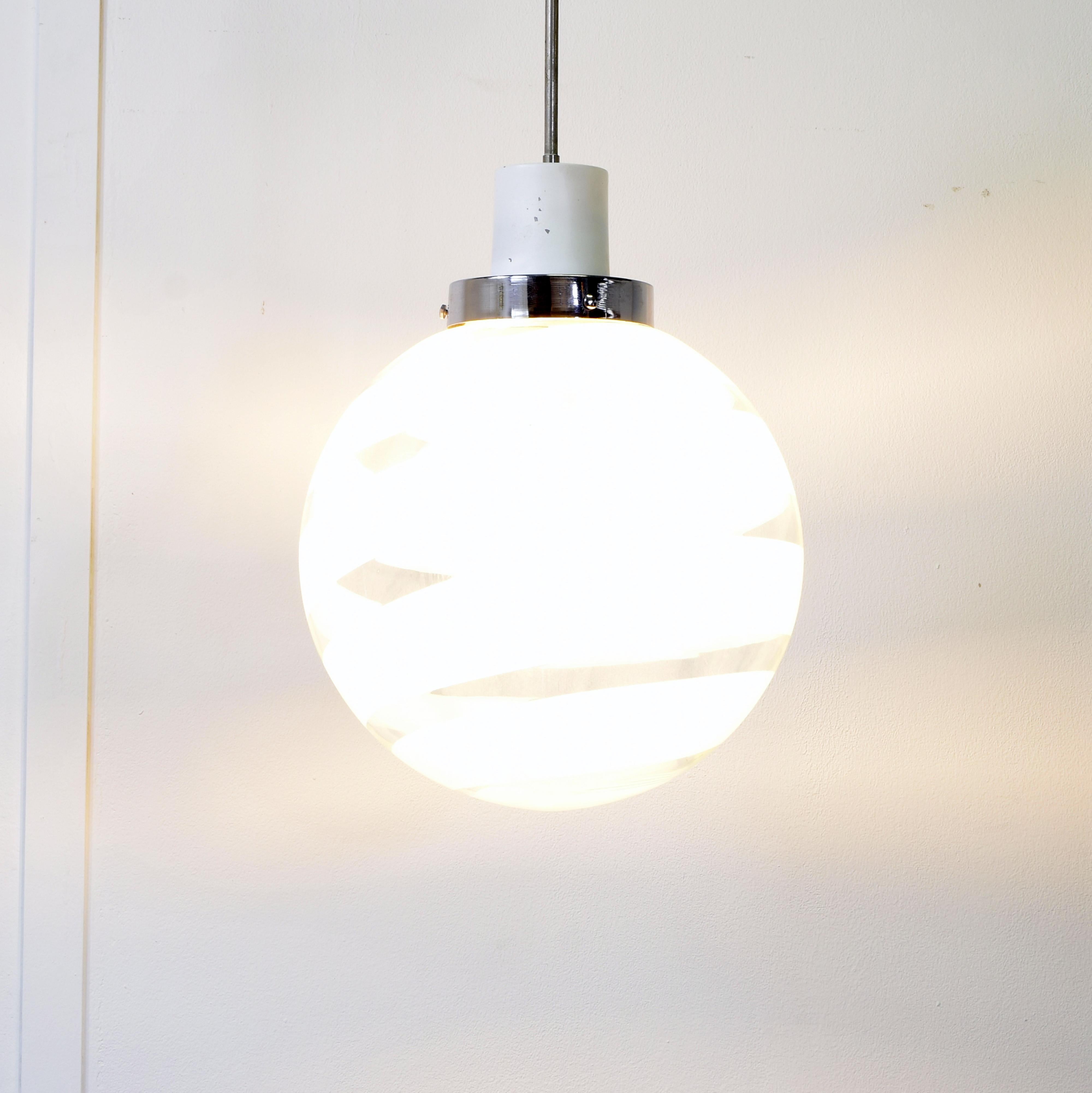 Italian Pendant lamp Murano glass 1970 Att.Venini in vendita