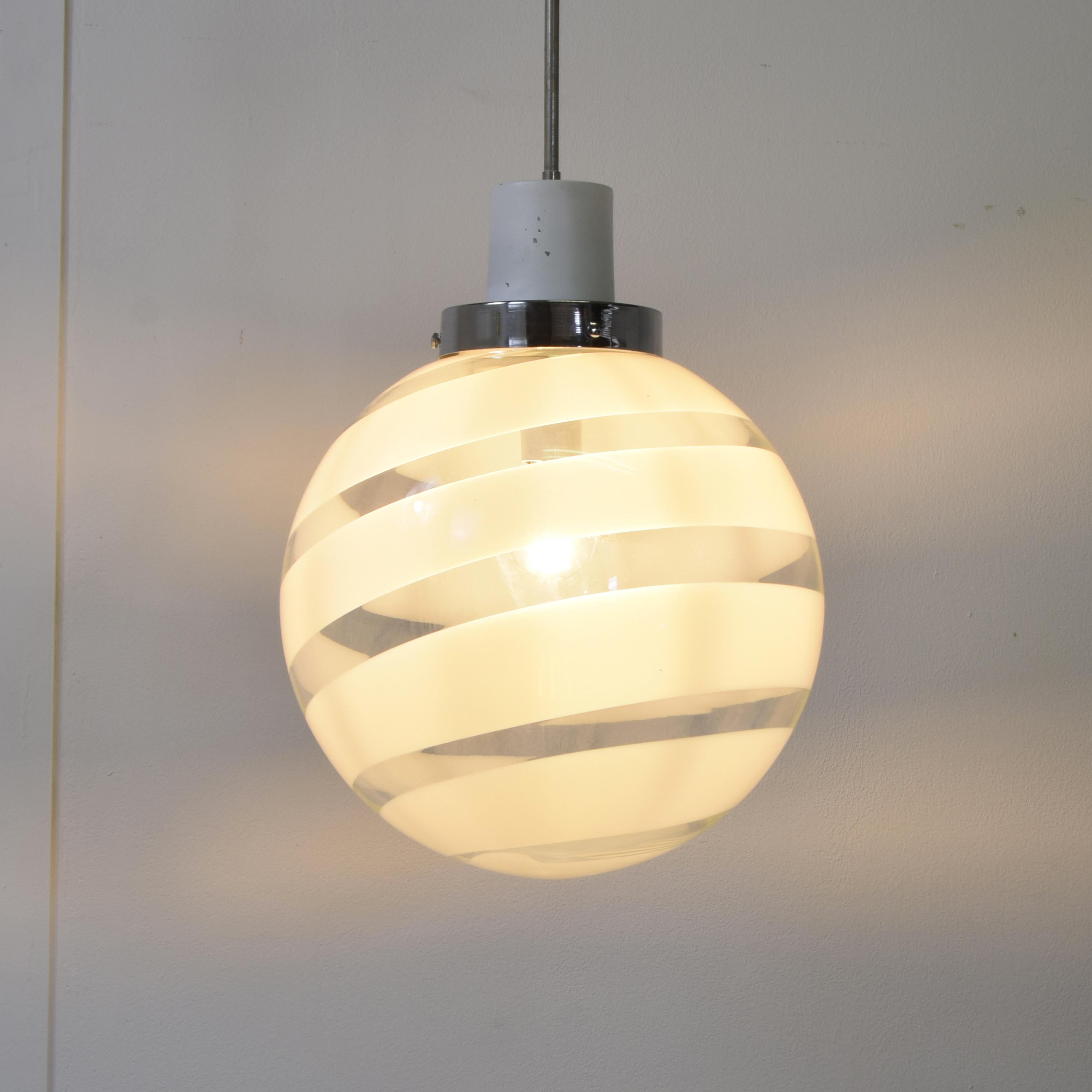 Mid-20th Century Pendant lamp Murano glass 1970 Att.Venini in vendita