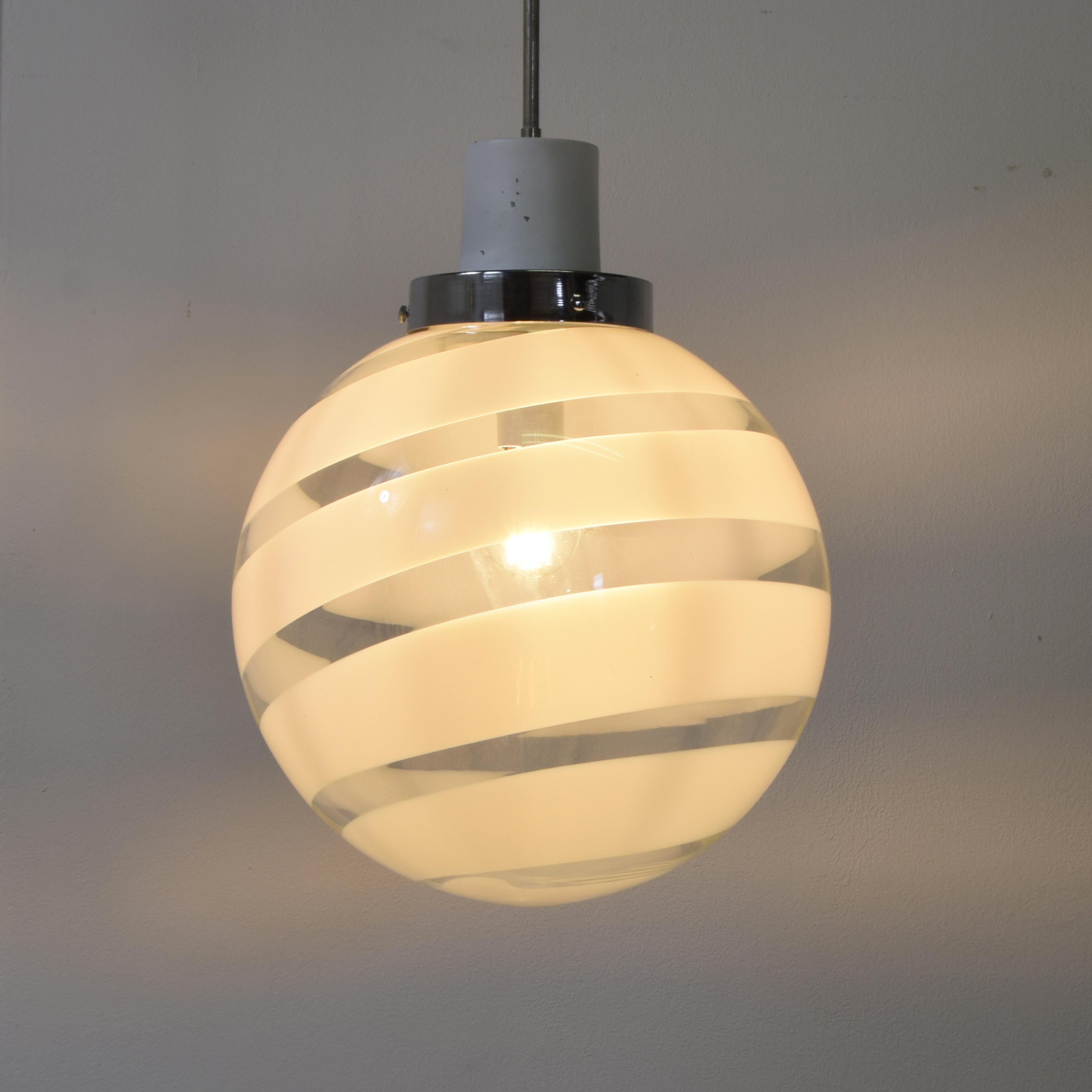 Vetro di Murano Pendant lamp Murano glass 1970 Att.Venini in vendita