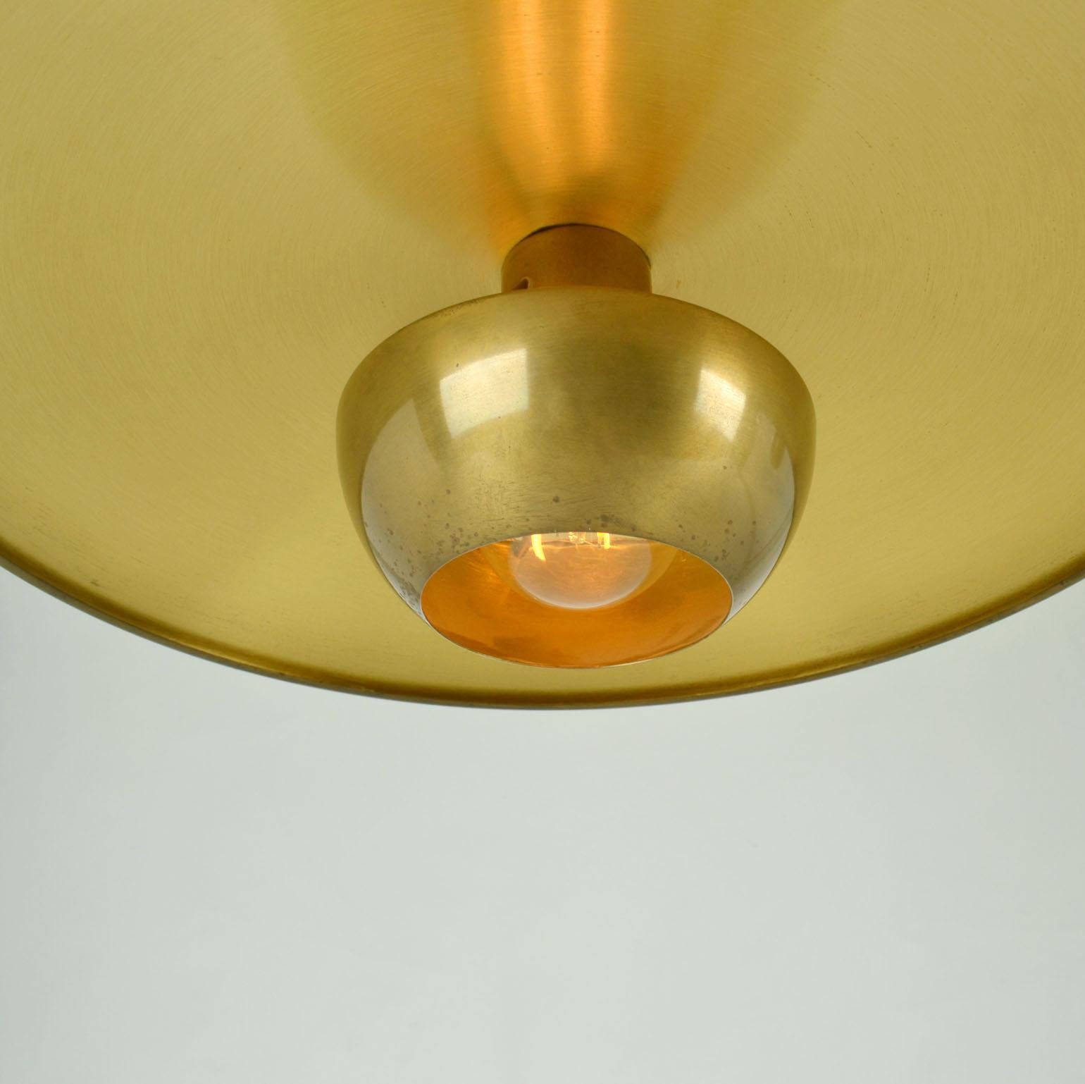 Pendant Lamp Onos 40 in Brass by Florian Schulz 1960's, Counterbalance 3