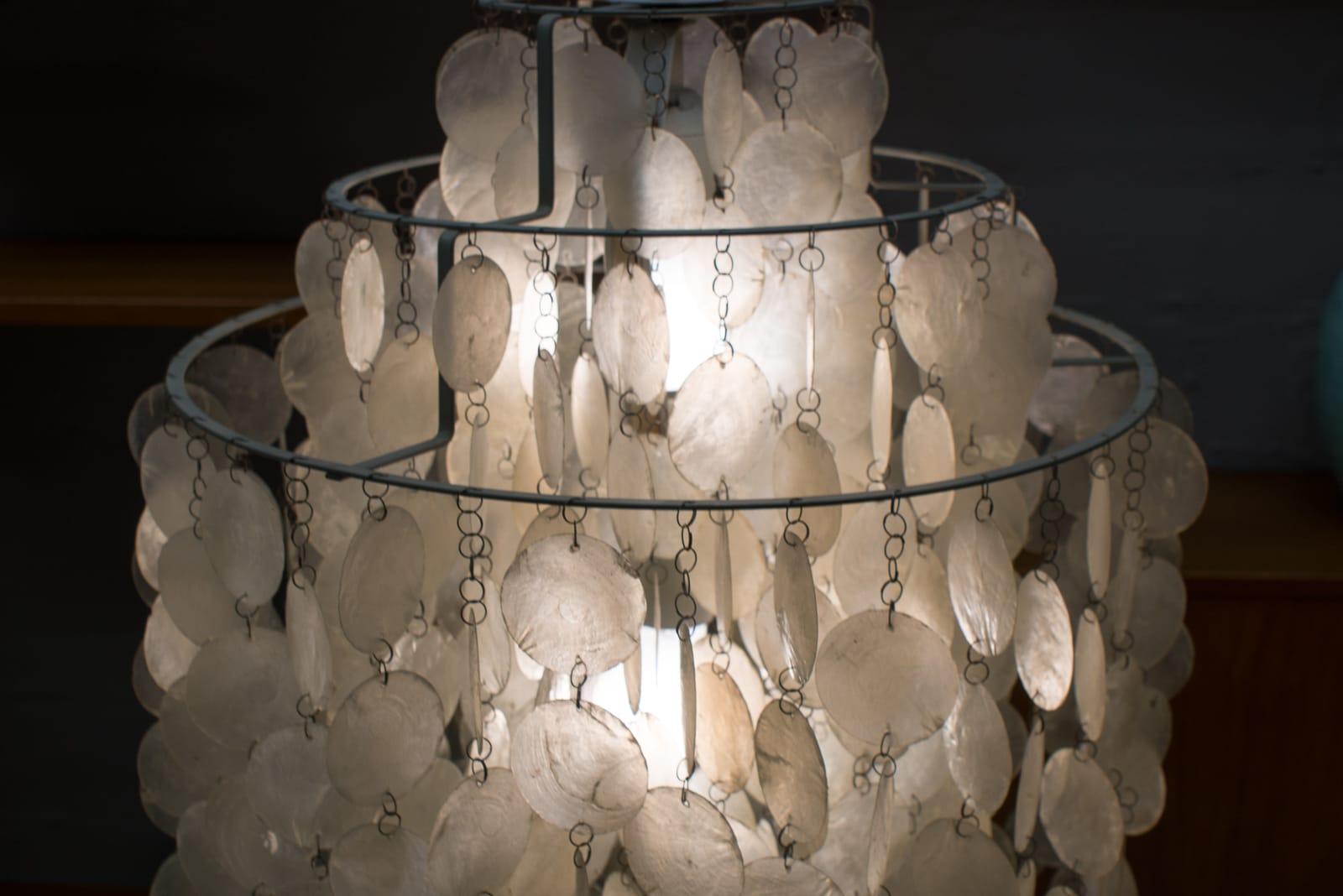 Swiss Pendant Lamp or Chandelier FUN 1DM by Verner Panton for Lüber, Switzerland 1960s For Sale