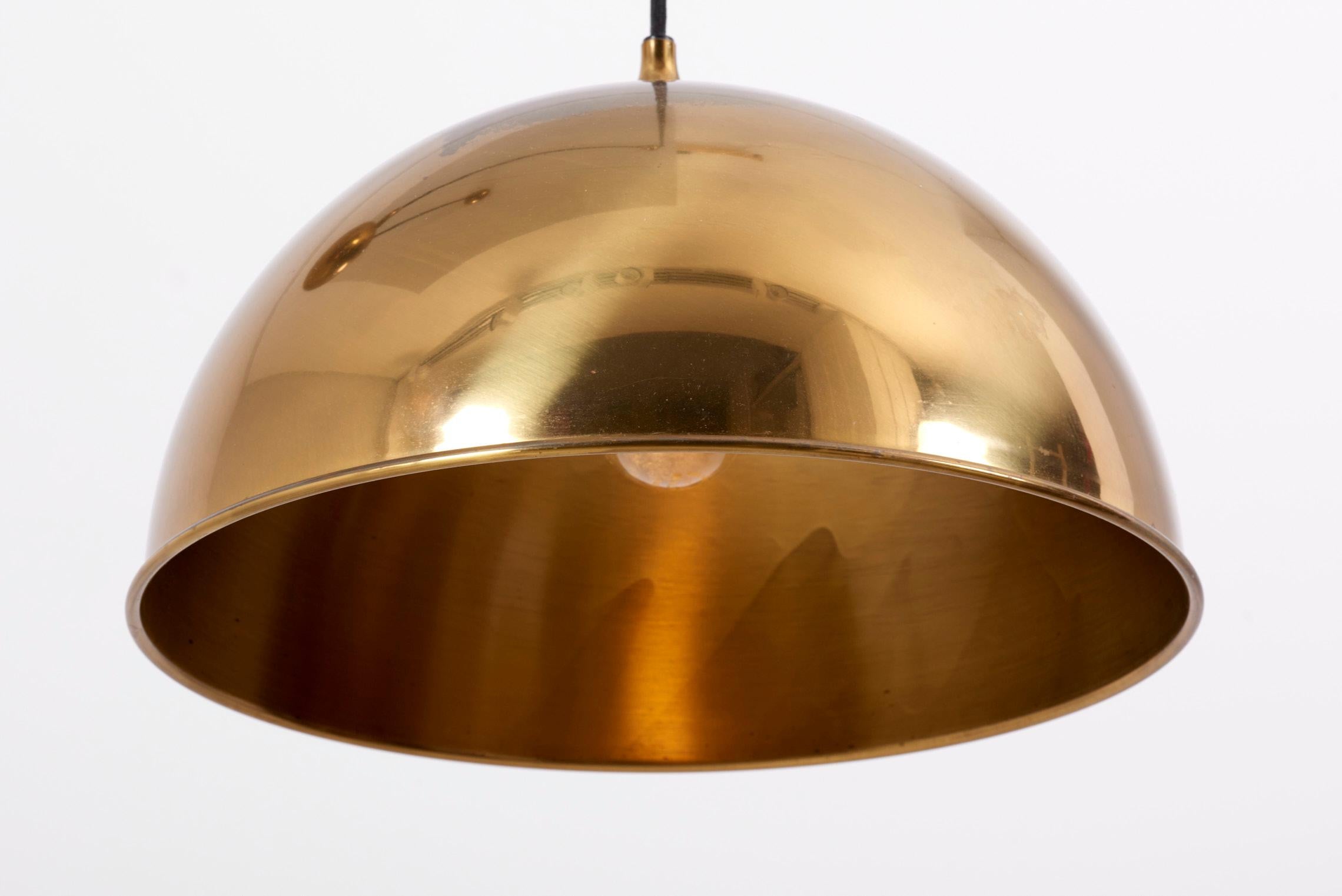 Pendant Lamp Posa with Side Pull in Brass by Florian Schulz, Germany, 1970s 7