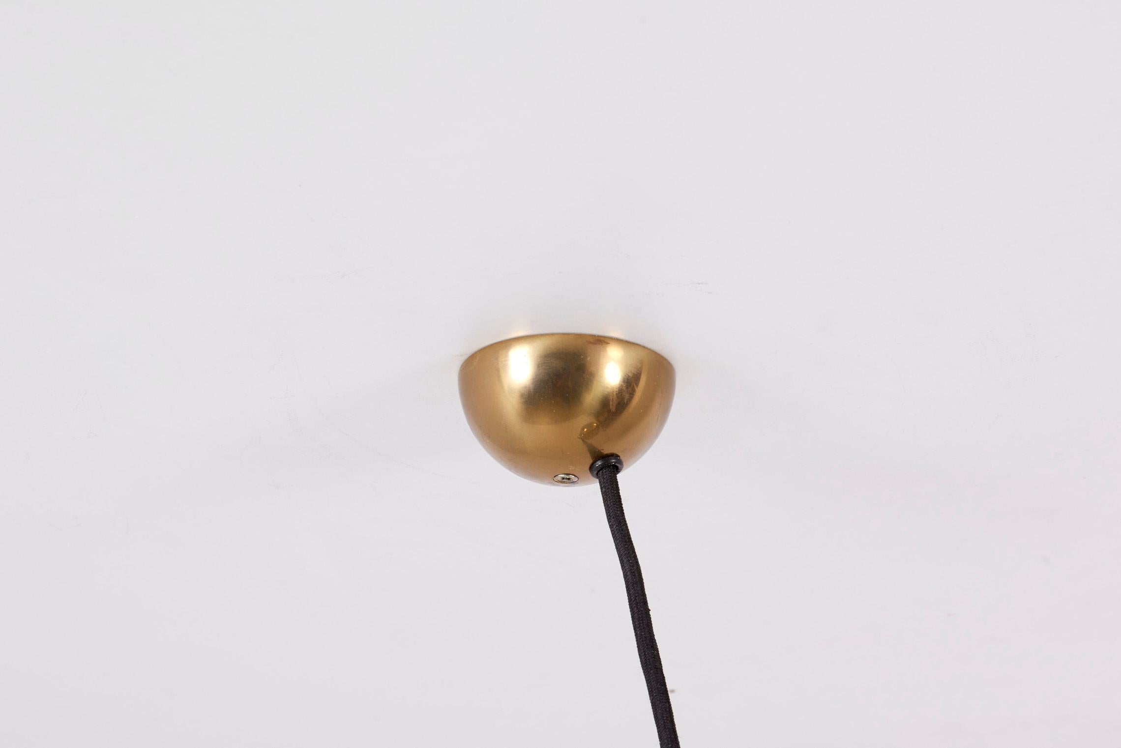 Pendant Lamp Posa with Side Pull in Brass by Florian Schulz, Germany, 1970s 9