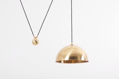 Pendant Lamp Duos with Side Pull in Brass by Florian Schulz, Germany, 1970s