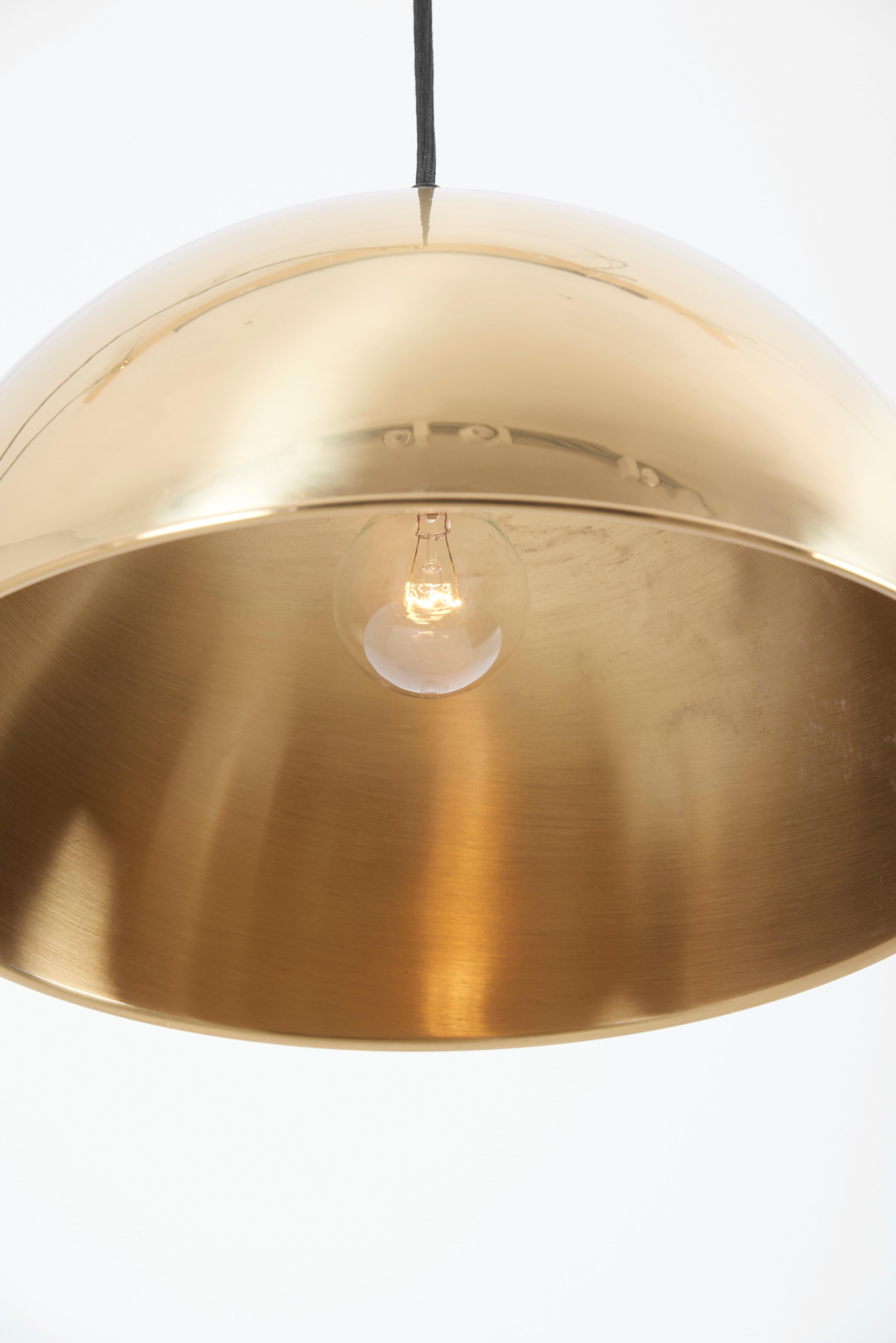 Pendant Lamp Duos with Side Pull in Brass by Florian Schulz, Germany, 1970s For Sale 4