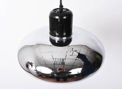 Pendant Lamp Stilnovo Quarter Bell Chrome, Italy, 1960s, Italian Lighting