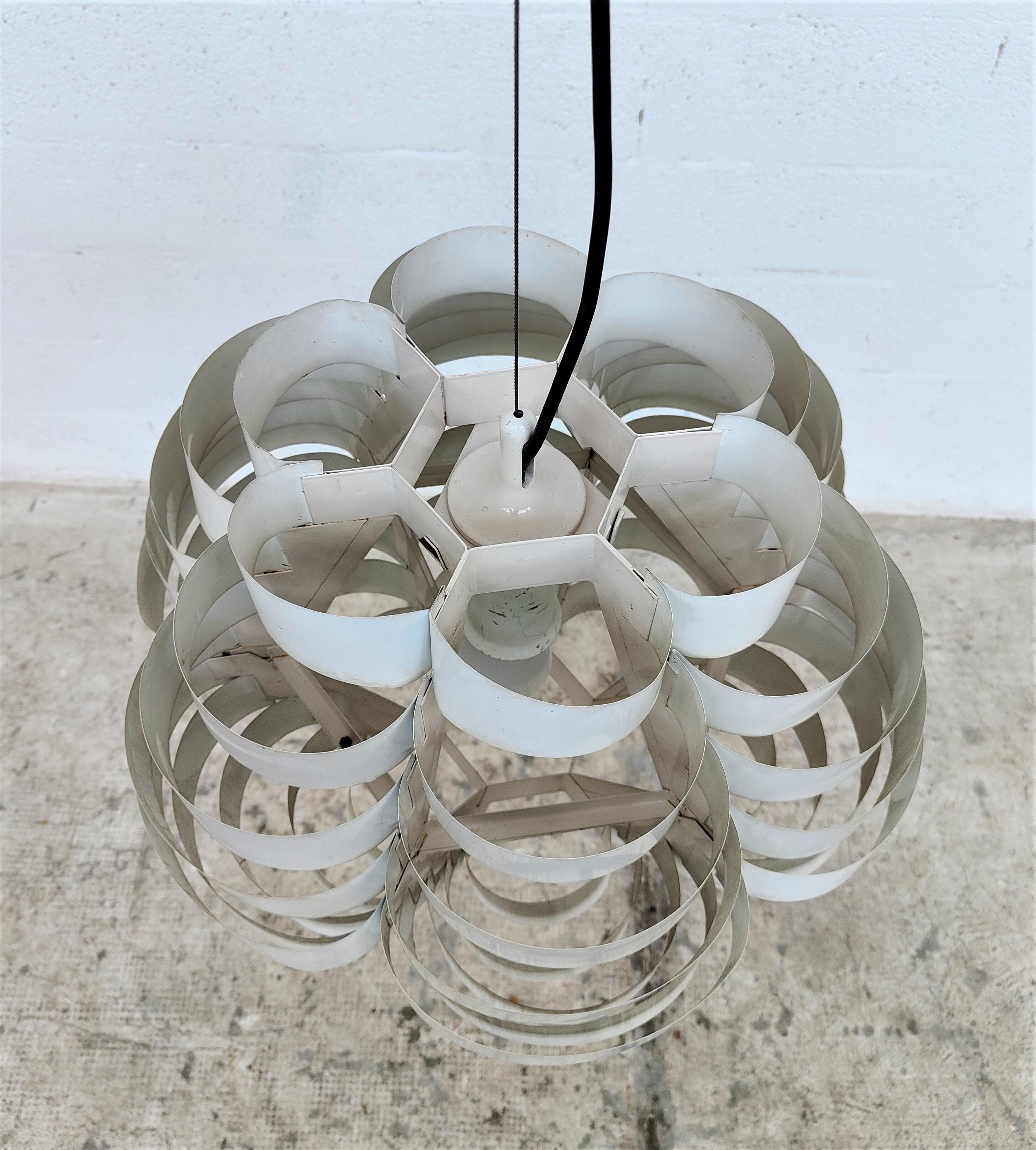 Mid-Century Modern Pendant Lamp Tornado 1722 by Elio Martinelli for Martinelli Luce 60s For Sale