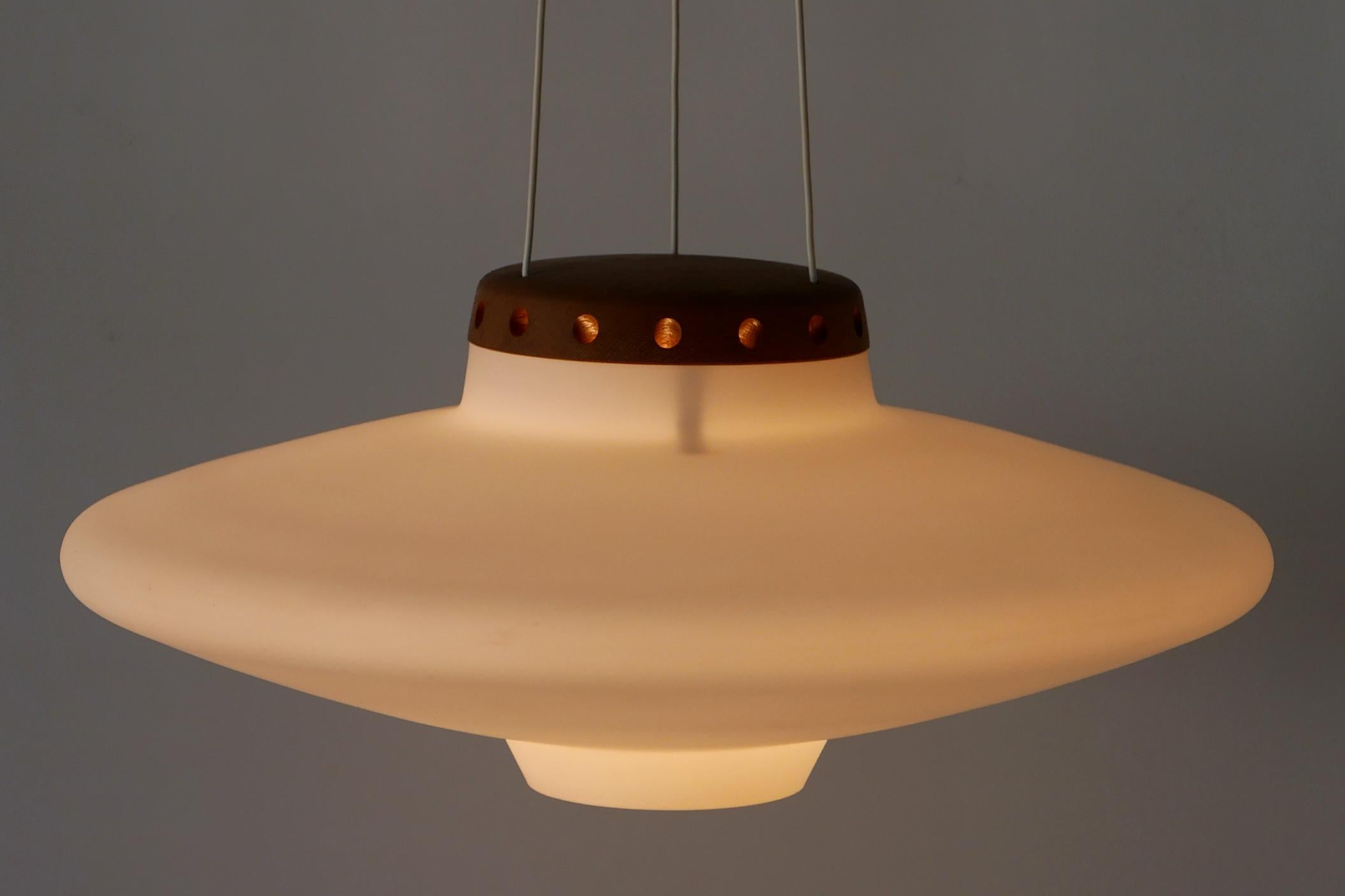 Pendant Lamp Ufo by Uno & Östen Kristiansson, 1950s for Luxus Vittsjö, Sweden 2
