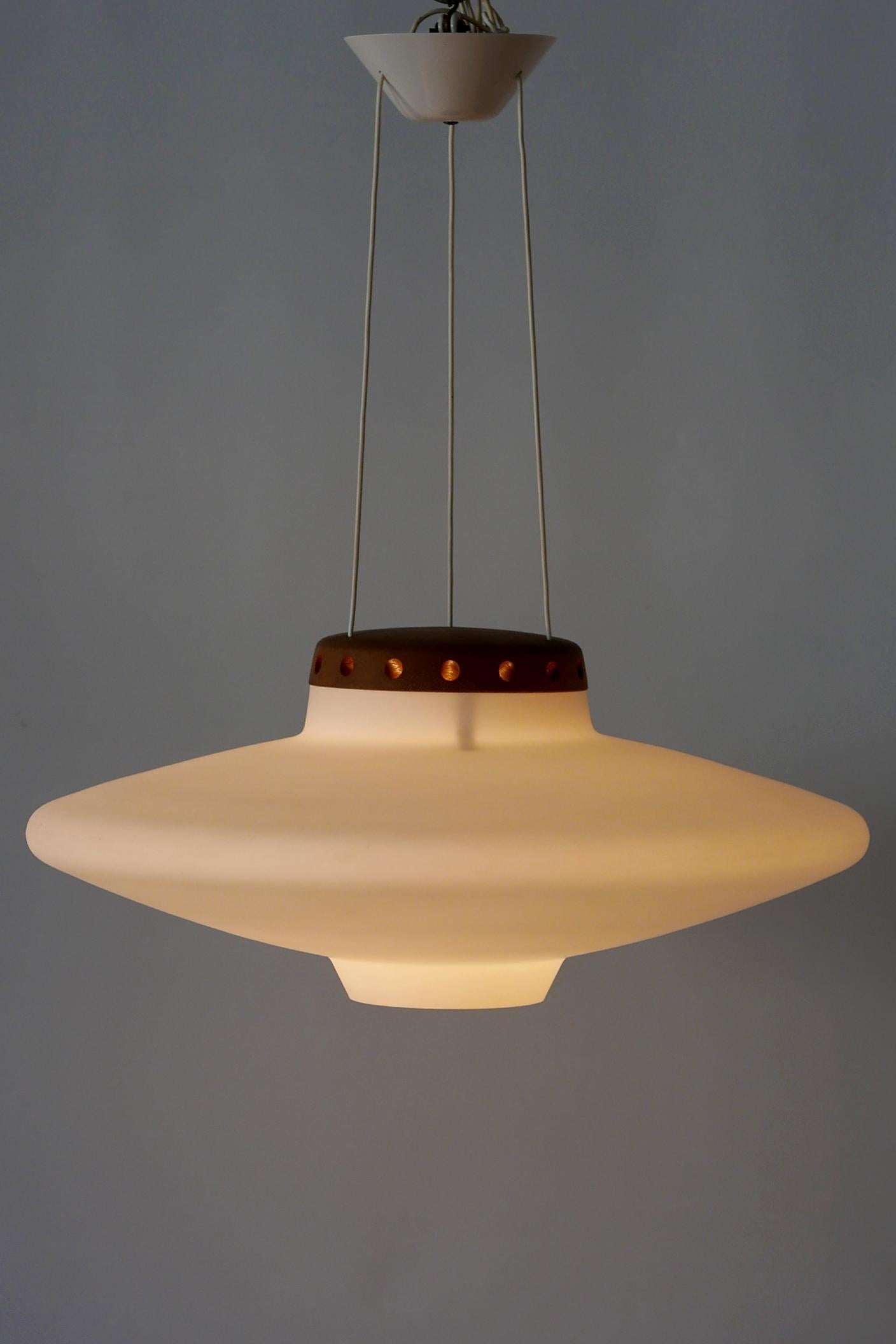 Pendant Lamp Ufo by Uno & Östen Kristiansson, 1950s for Luxus Vittsjö, Sweden 5