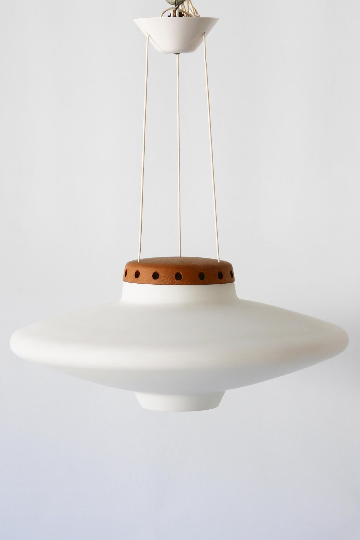 Mid-Century Modern Pendant Lamp Ufo by Uno & Östen Kristiansson, 1950s for Luxus Vittsjö, Sweden