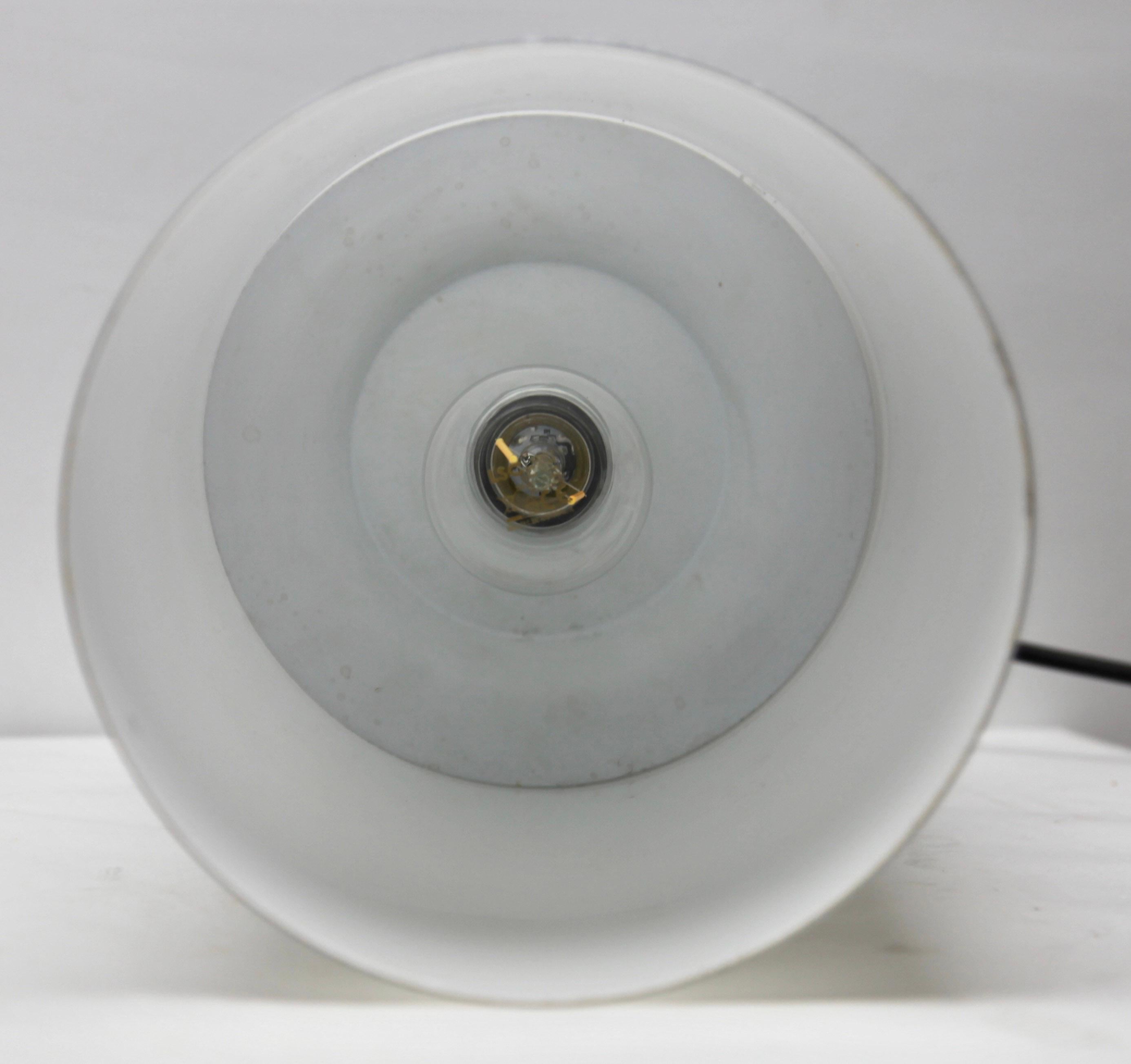 Pendant Lamp with a Cylinder Shape Opaline Shade, 1930s, Netherlands For Sale 2