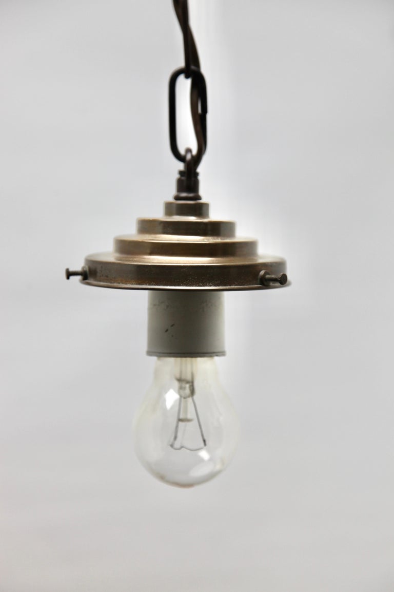 Pendant Lamp with a Opaline Shade, 1930s, Netherlands For Sale 3