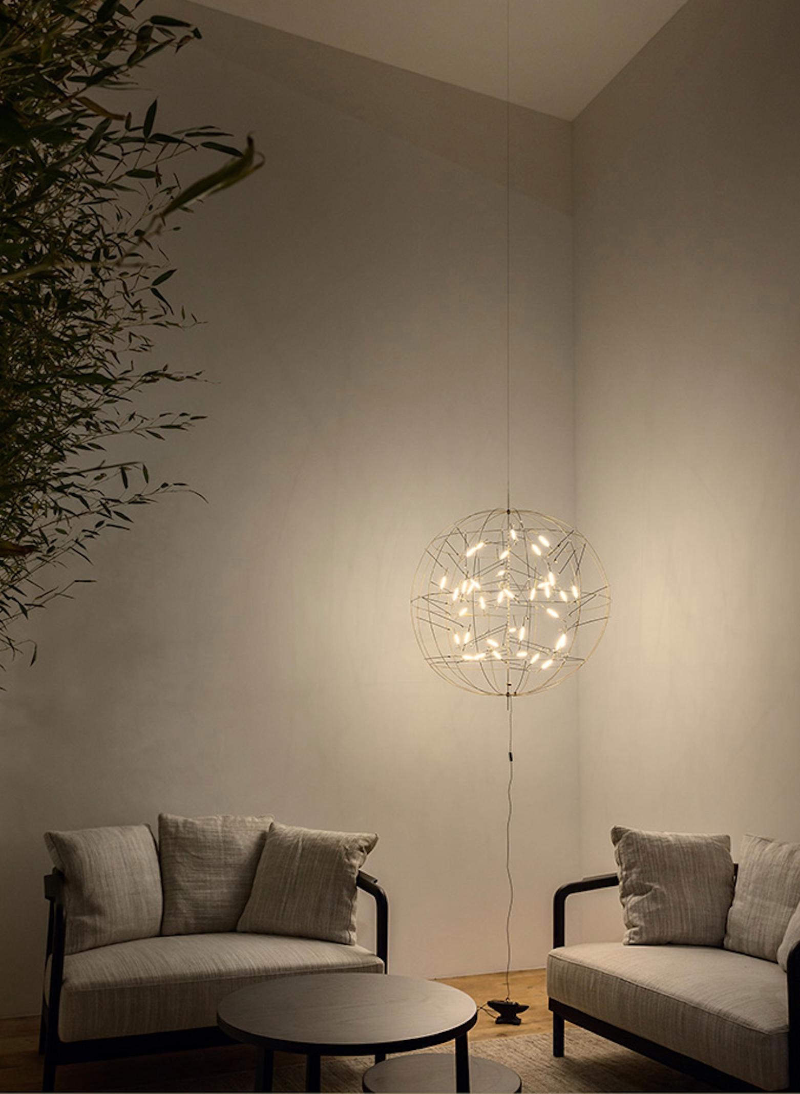 ¡Lámpara colgante con yunque / Lámpara de pie LED Catellani & Smith Pòta! 50 cm Latón en venta