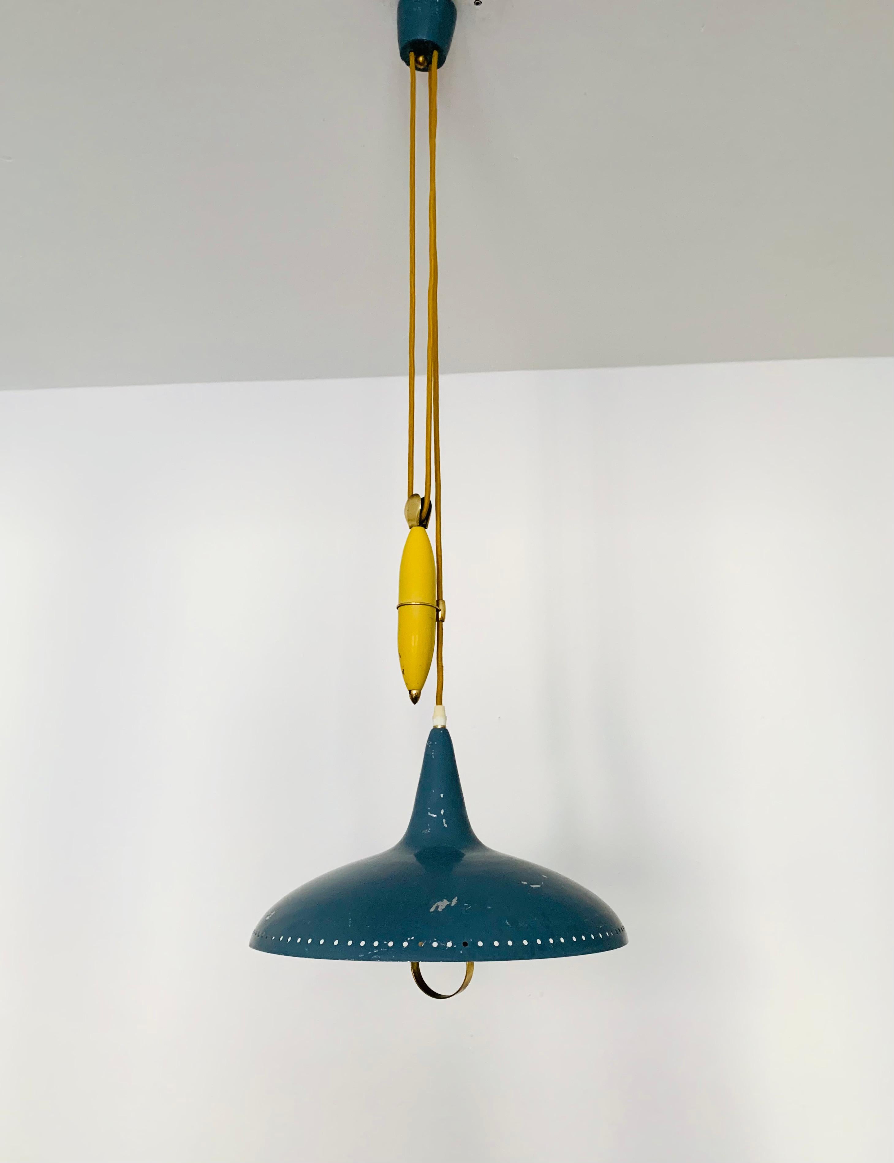 Mid-Century Modern Pendant lamp with counterweight For Sale