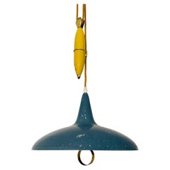 Vintage Pendant lamp with counterweight