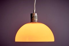 Pendant Lamp with orange acrylic Shade, Italy 1970s