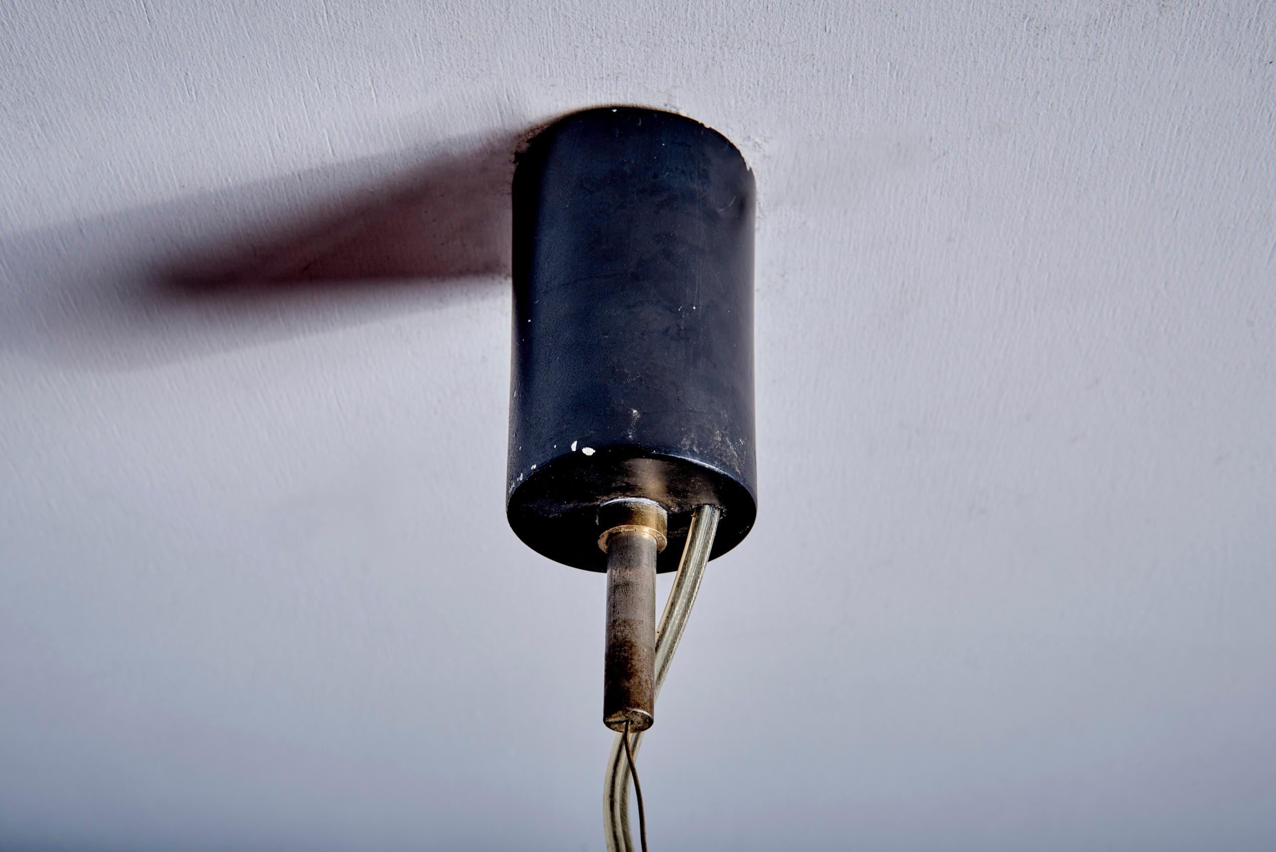 Metallo Lampada a sospensione con paralume in acrilico arancione in vendita