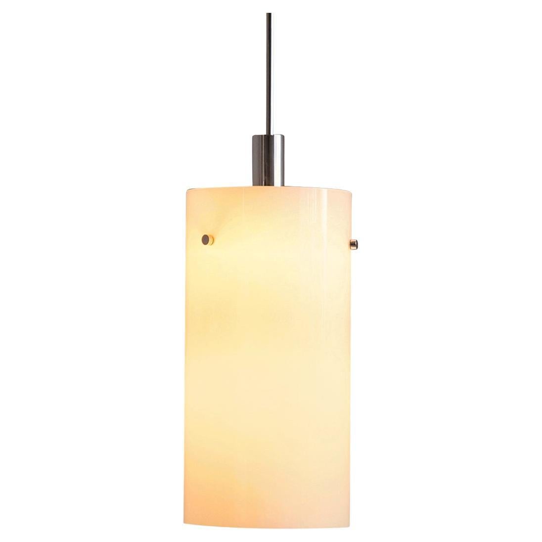 Pendant Lamp with White Glass Shade  For Sale