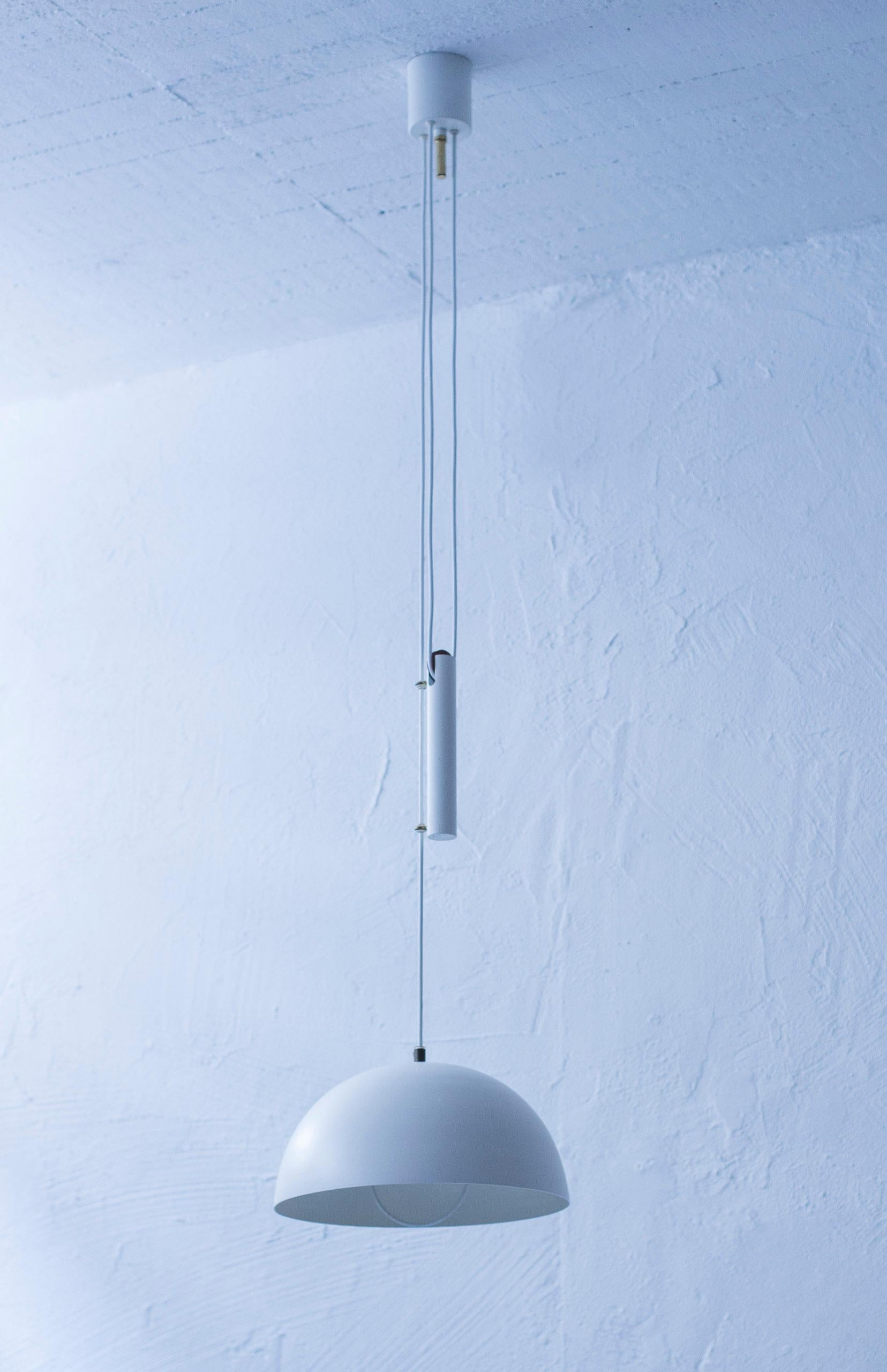 Aluminum Pendant Lamps Attributed to Hans-Agne Jakobsson, Karlskron Lampfabrik, 1950s For Sale