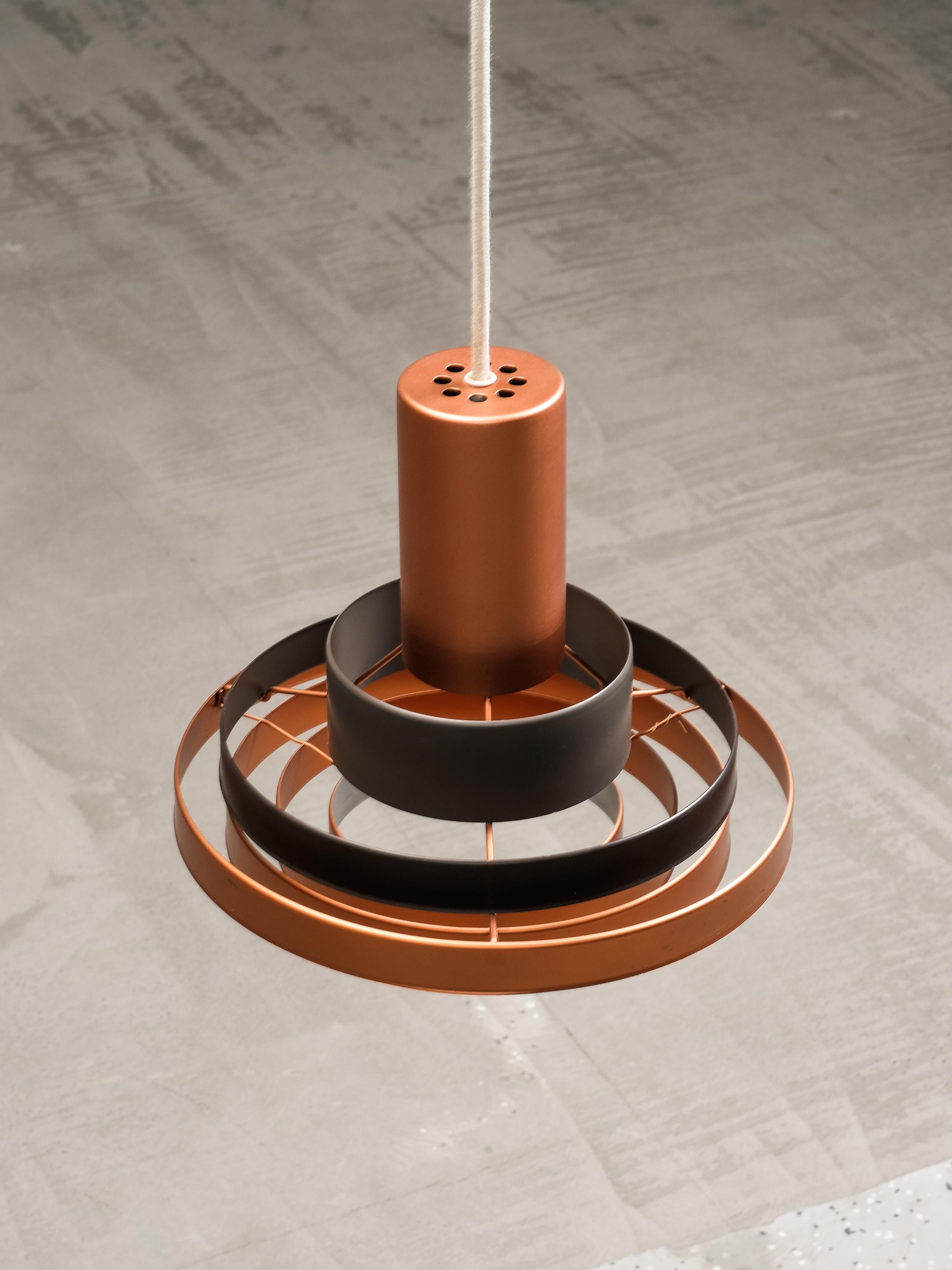 Ère spatiale Pendant Lamps Model 'Zop' by Heikki Turunen for Orno, 1970s en vente
