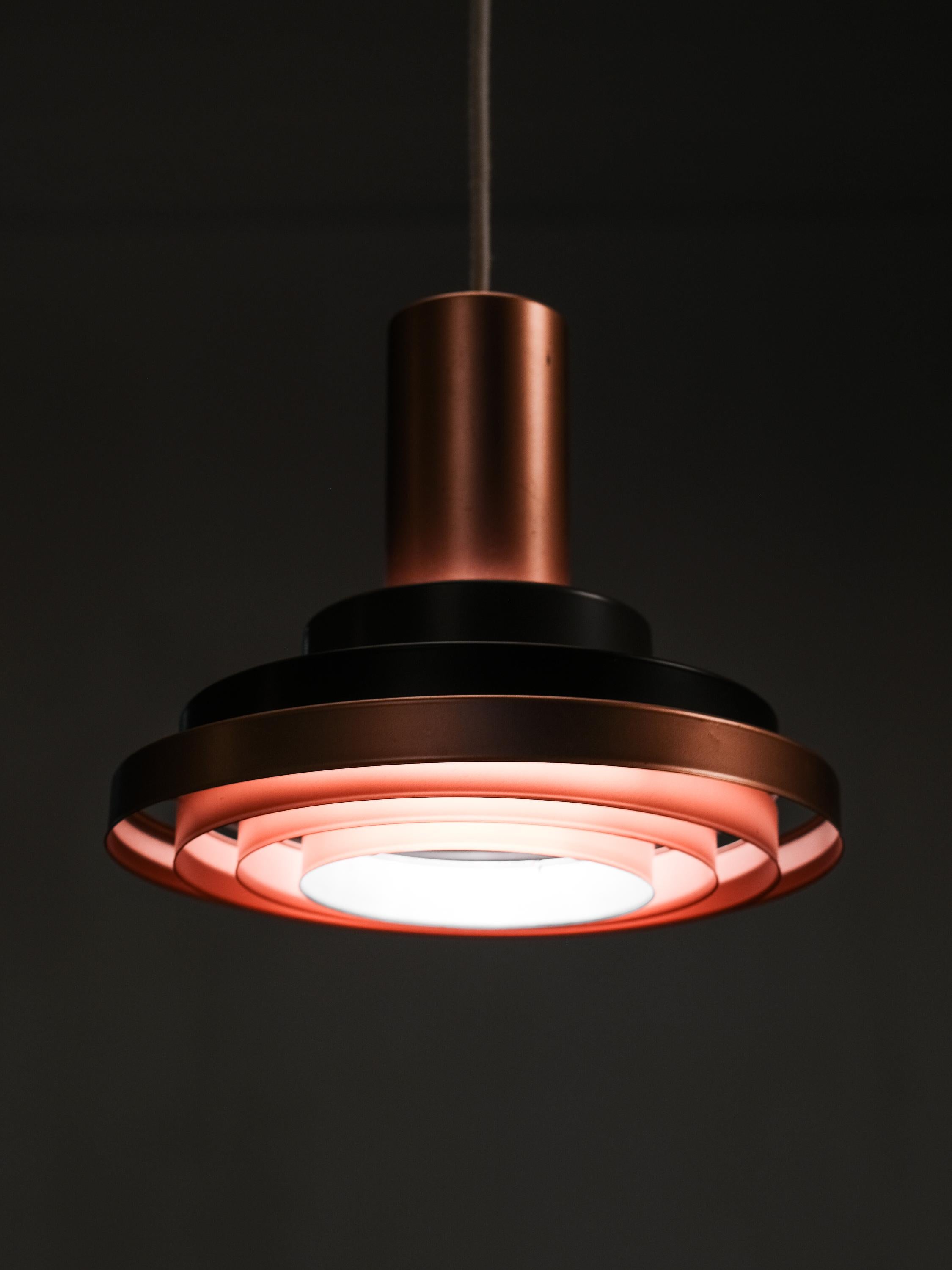 Aluminium Pendant Lamps Model 'Zop' by Heikki Turunen for Orno, 1970s en vente