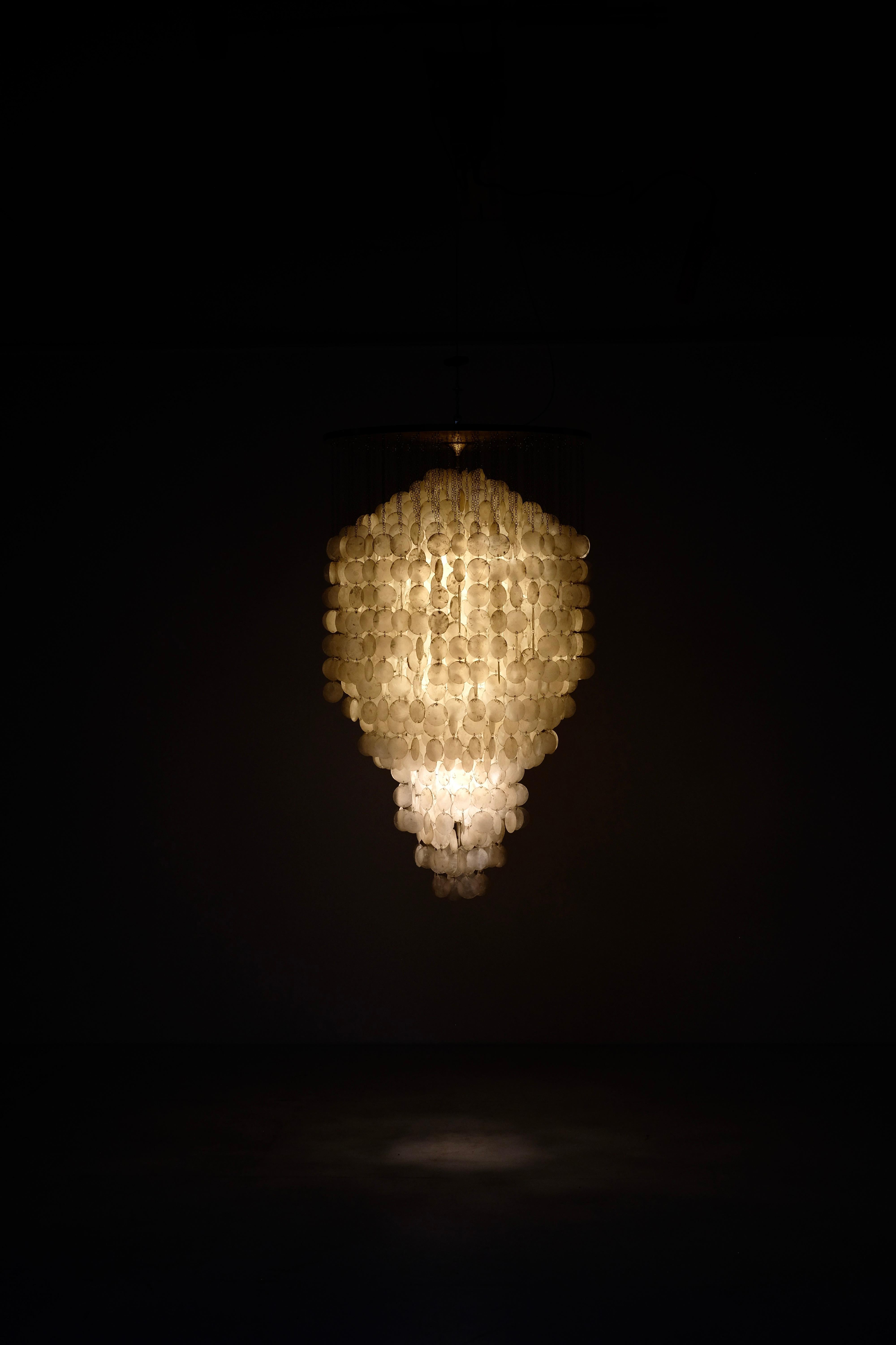 Pendelleuchte, Verner Panton zugeschrieben, 1960er-Jahre. im Zustand „Gut“ im Angebot in Lot/Drogenbos, BE