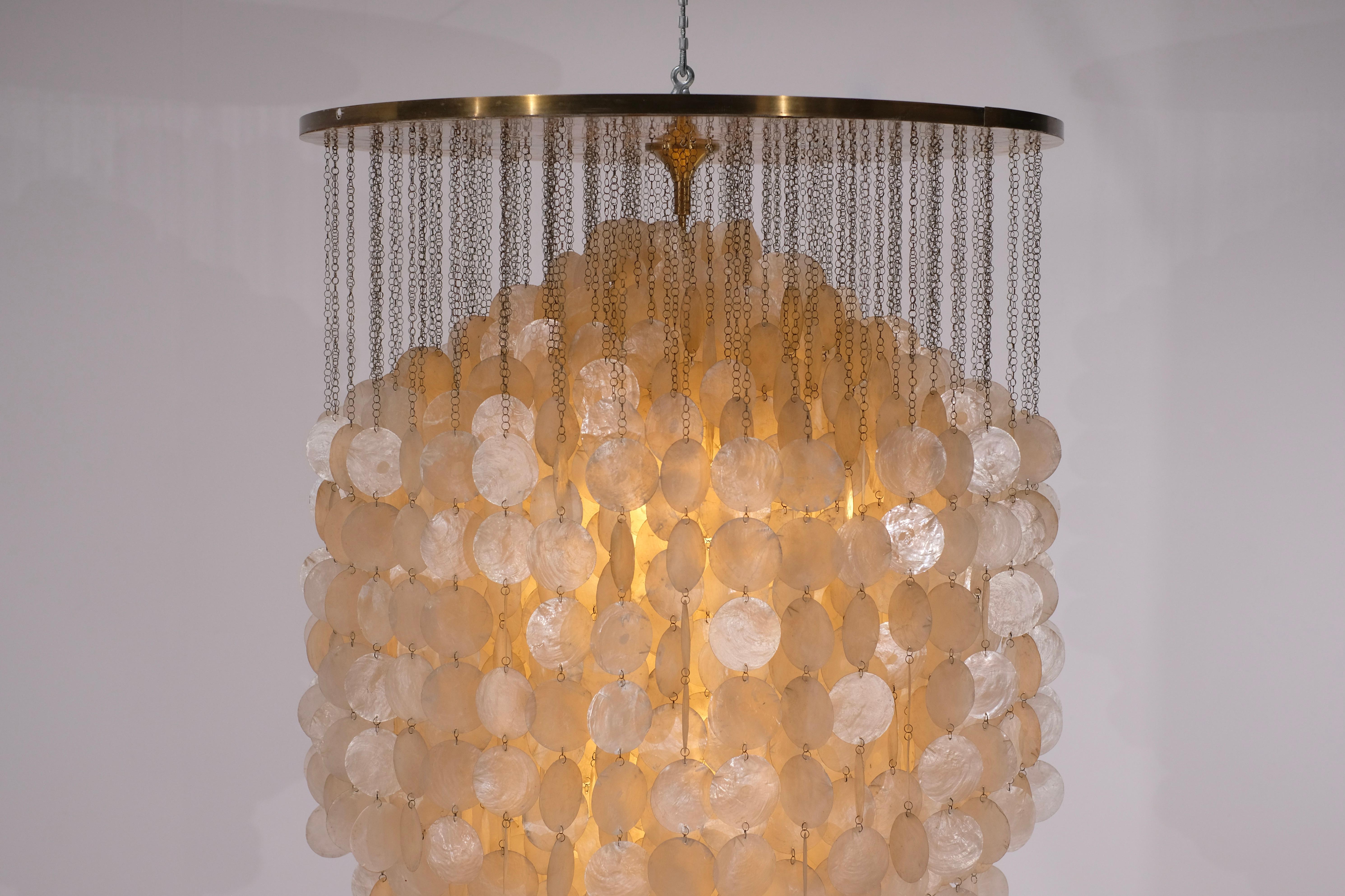 Brass    Pendant Light attributed by Verner Panton, 1960's. For Sale