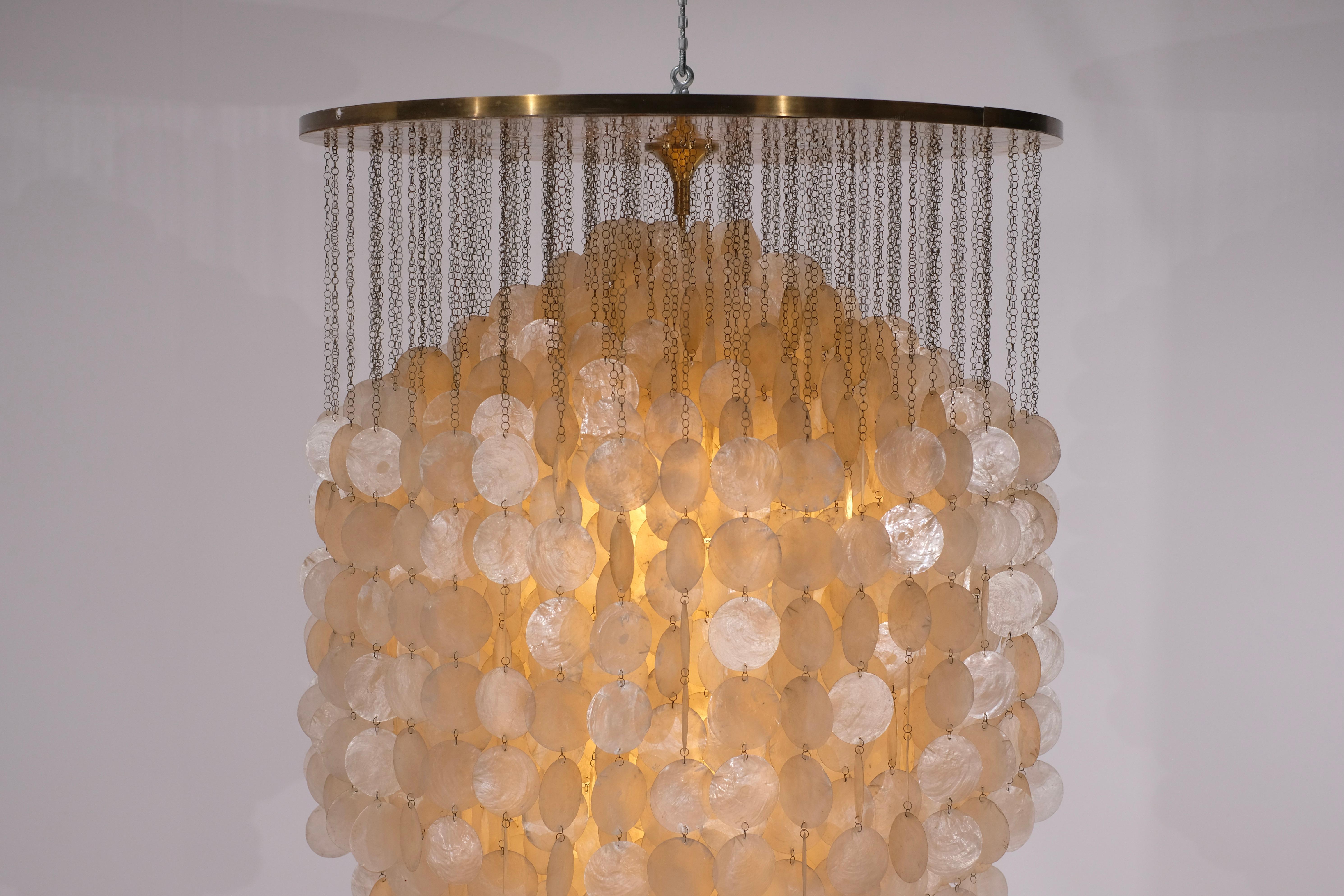 Pendelleuchte, Verner Panton zugeschrieben, 1960er-Jahre. (Messing) im Angebot