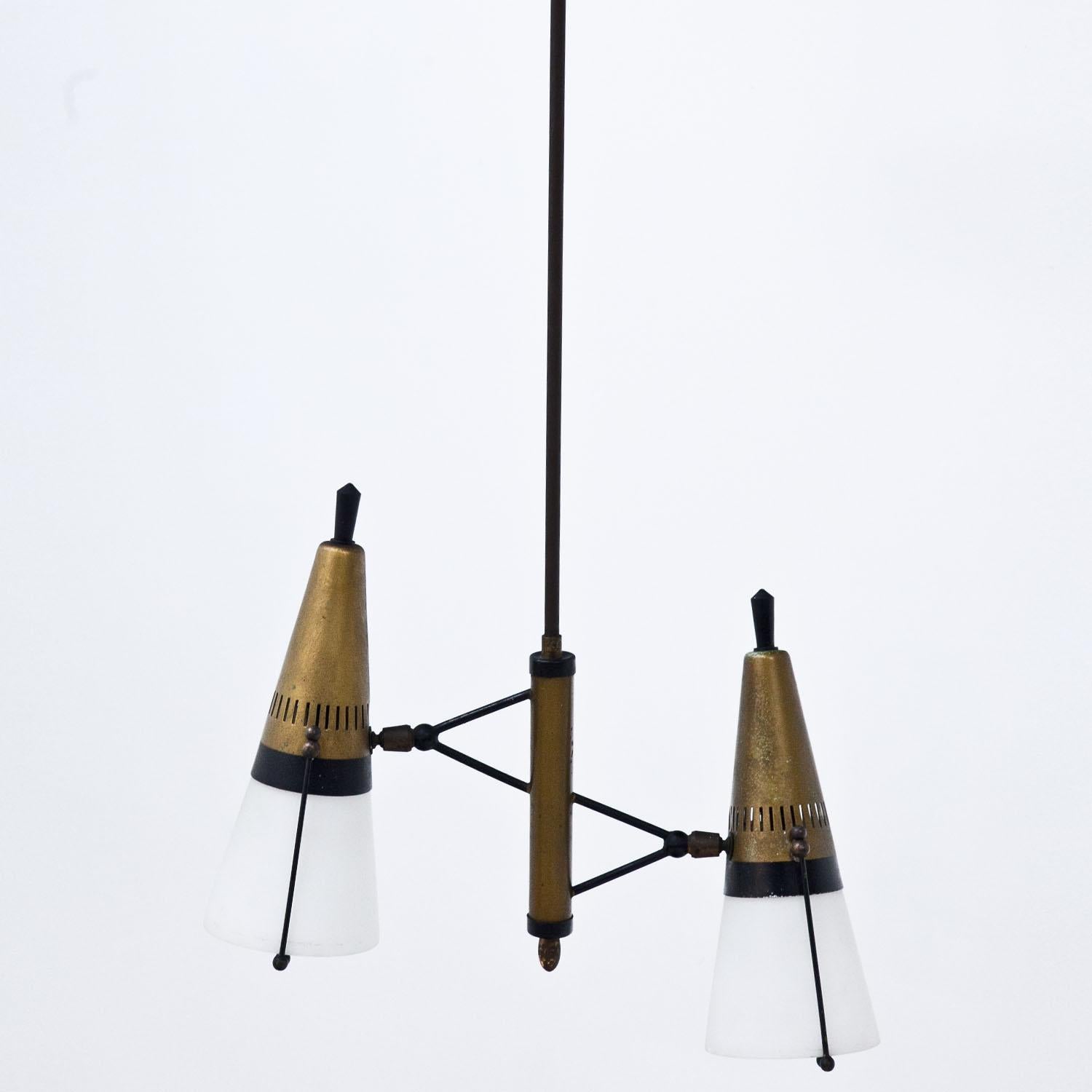 Italian Pendant Light Attributed to Angelo Lelli for Arredoluce, Italy, Mid-20th Century