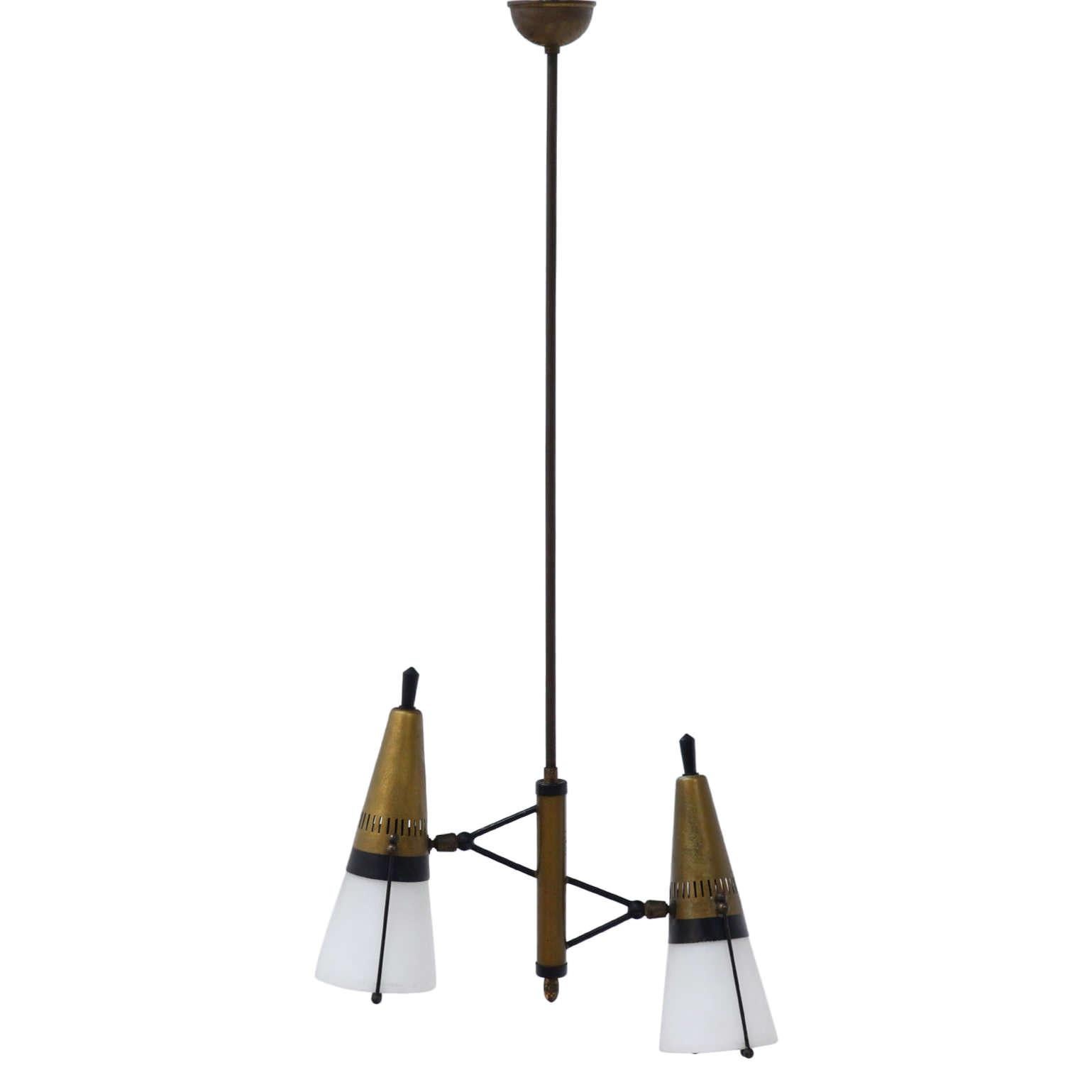 Pendant Light Attributed to Angelo Lelli for Arredoluce, Italy, Mid-20th Century