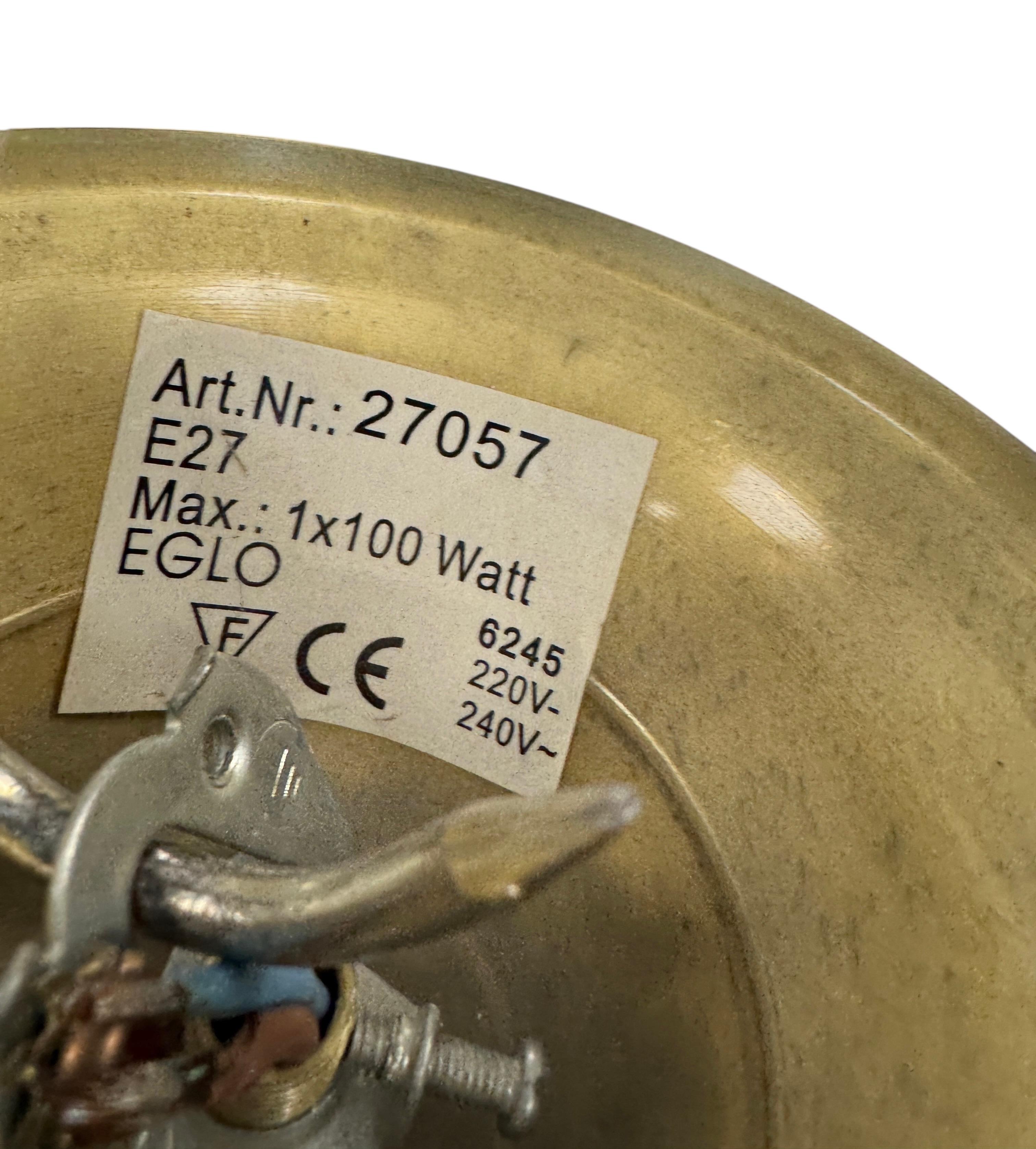 Lampada a sospensione in ottone e vetro color alabastro, EGLO Leuchten Austria in vendita 10