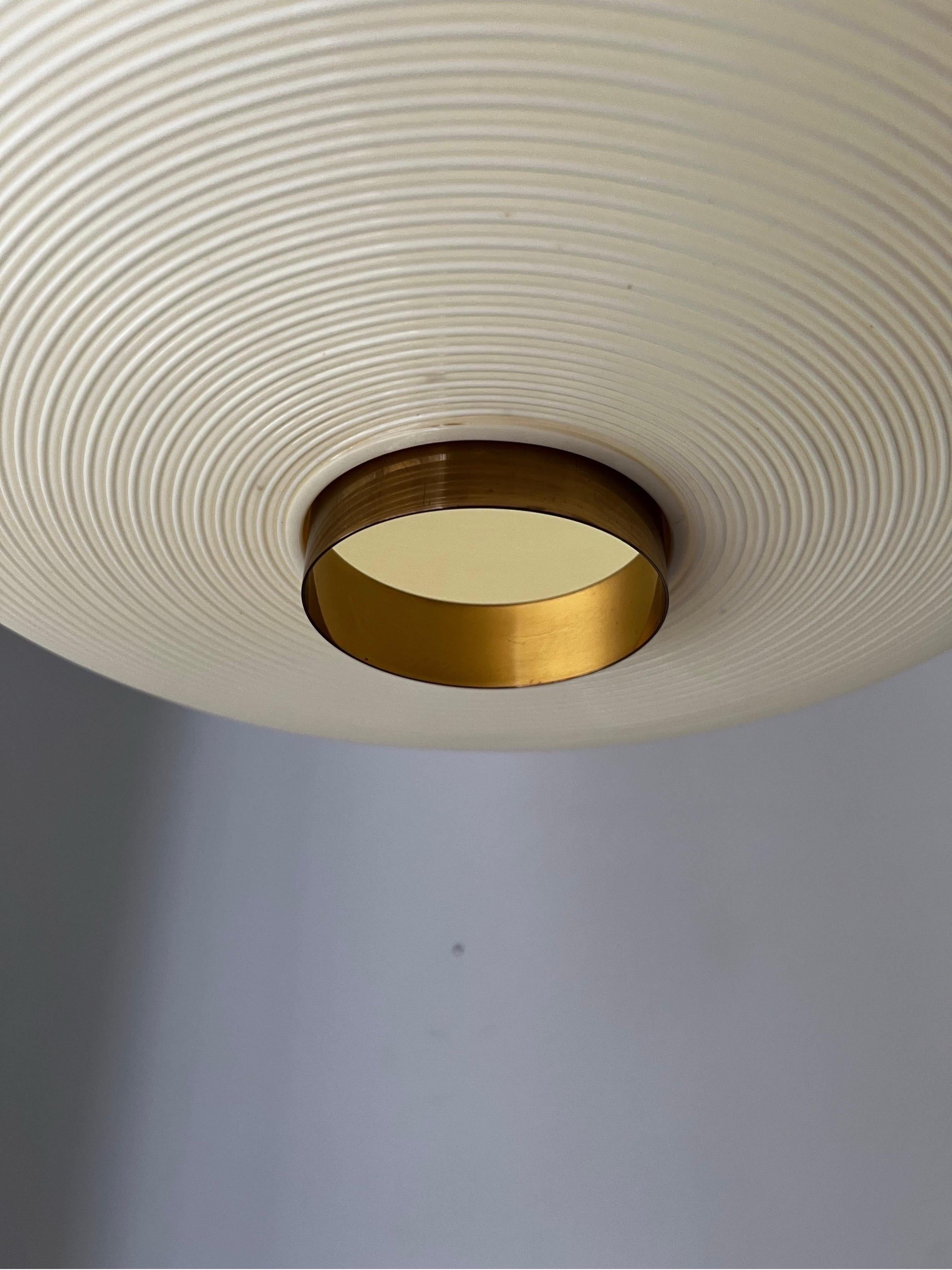 Swedish Pendant Light with Brass Details by Bergboms, Sweden