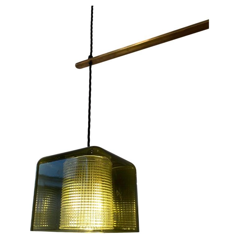 Brass Pendant light by Carl Fagerlund For Sale