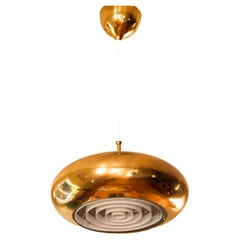 Pendant light by Falkenberg, Sweden circa 1960 brass and iron.