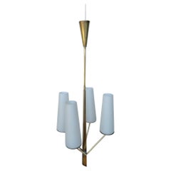 Lampe suspendue design Maison Lunel pour Royal Lumiere datant des années 50