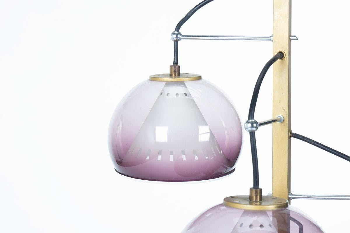 Pendant light by Stilux Milano edition 1965 In Good Condition For Sale In JASSANS-RIOTTIER, FR