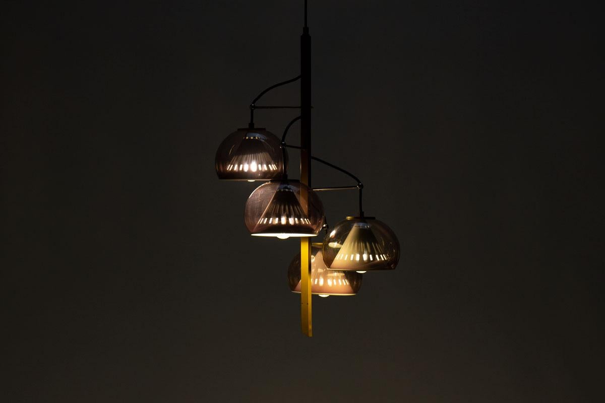 Pendant light by Stilux Milano edition 1965 For Sale 2