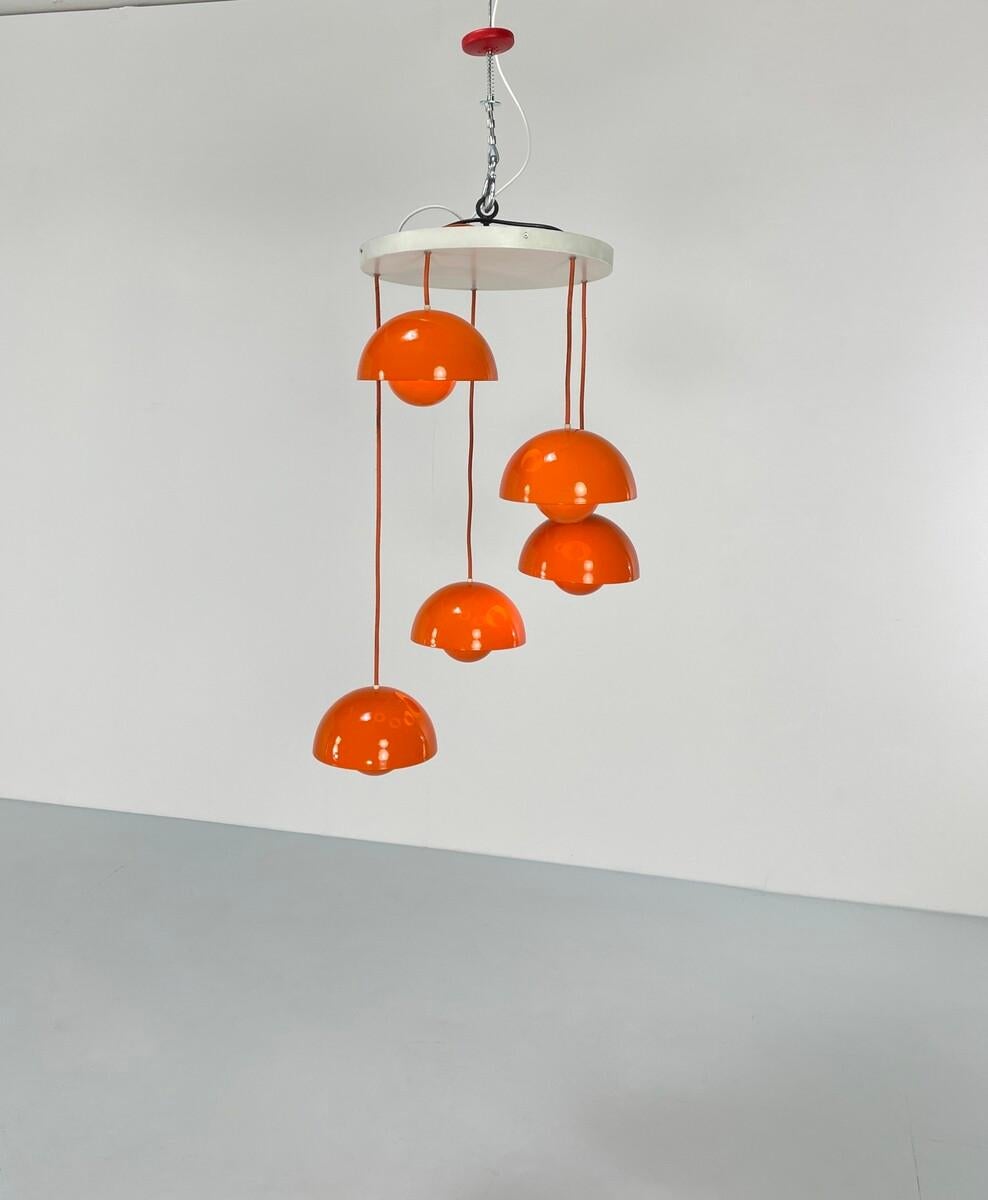 Mid-Century Modern Pendant Light by Verner Panton for Louis Poulsen, Danemark, 1968 For Sale