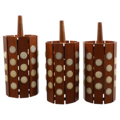Pendant light  by  Verner Schou wood Denmark. 1960s.
