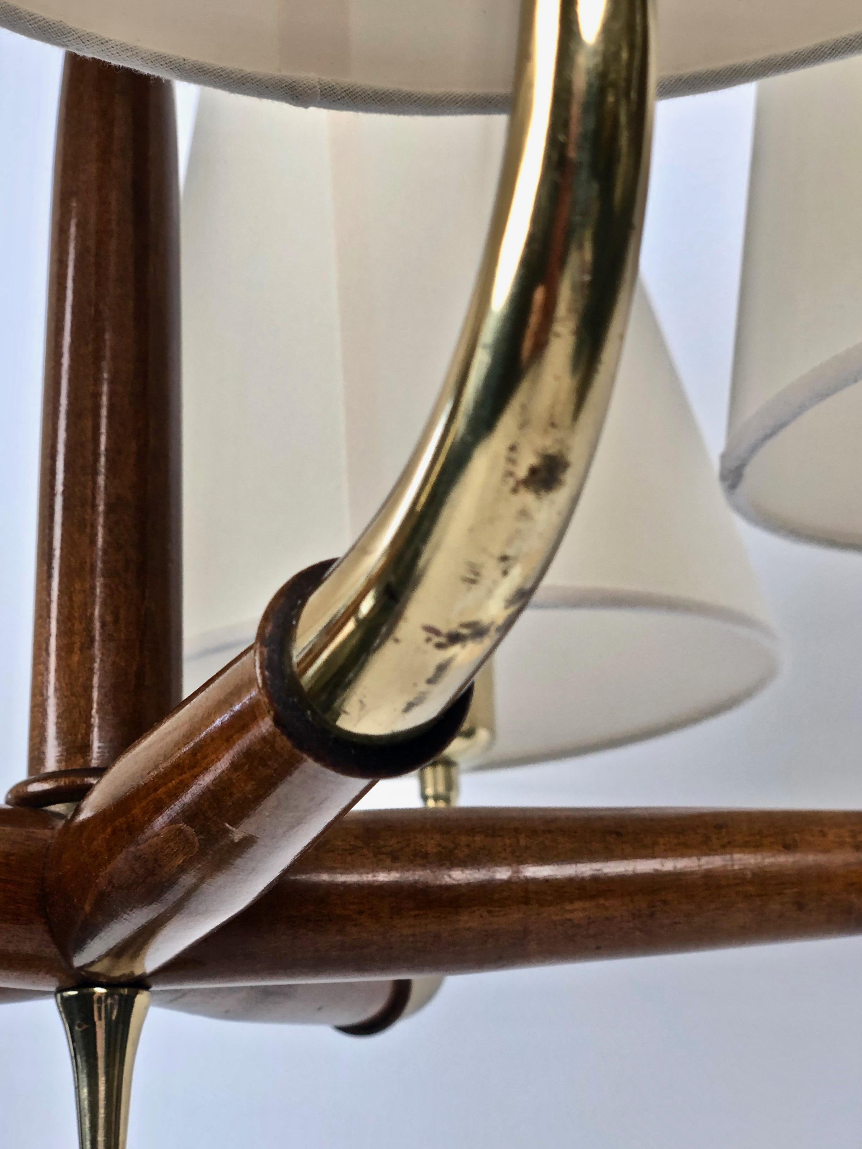 Pendant Light from Josef Frank, 1930's in Brass and Walnut  For Sale 3