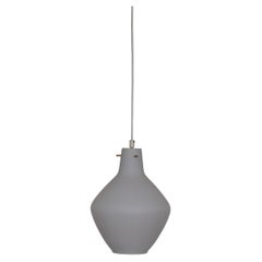 Pendant Light in the Style of Stilnovo, Opaline Glass and Brass, Italy 1960s