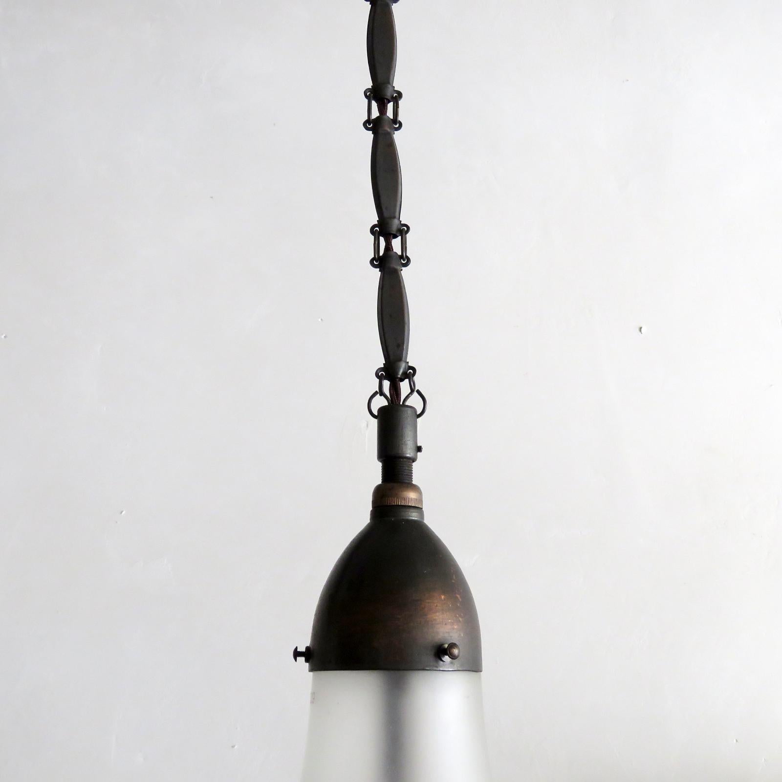 Pendant Light 'Luzette 1509' by Siemens-Schuckert Werke, 1920 In Good Condition For Sale In Los Angeles, CA