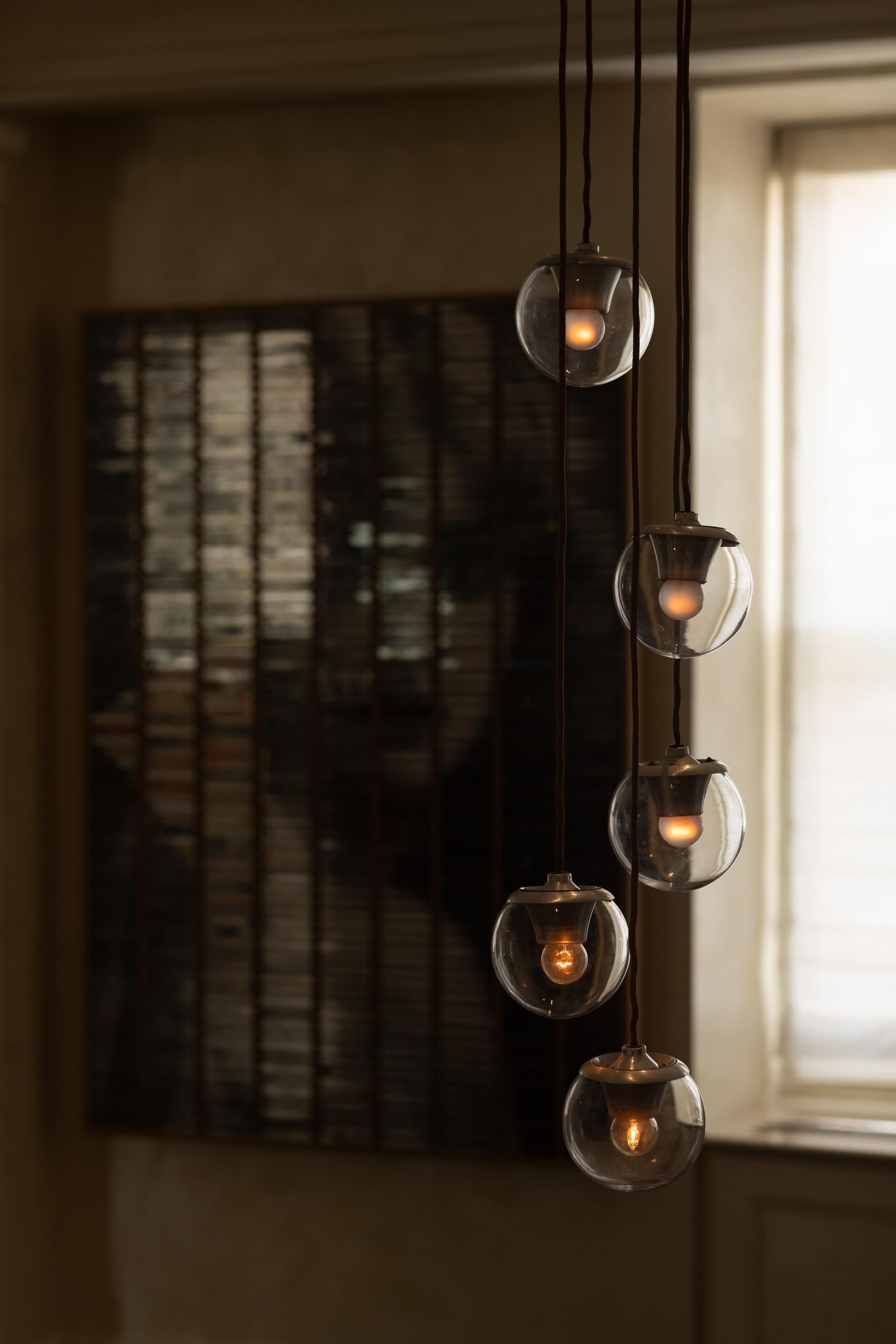 Pendant Light Model 2095, Gino Sarfatti, 1958 Moderno de mediados de siglo en venta