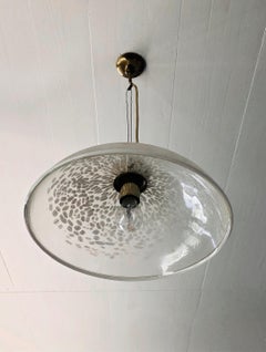 Pendant Light Mottled Glass from Peill & Putzler, 1970s