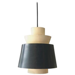Pendant Light of Black and Off-White Metal by Stilnovo, Italy 'Yellow Label'