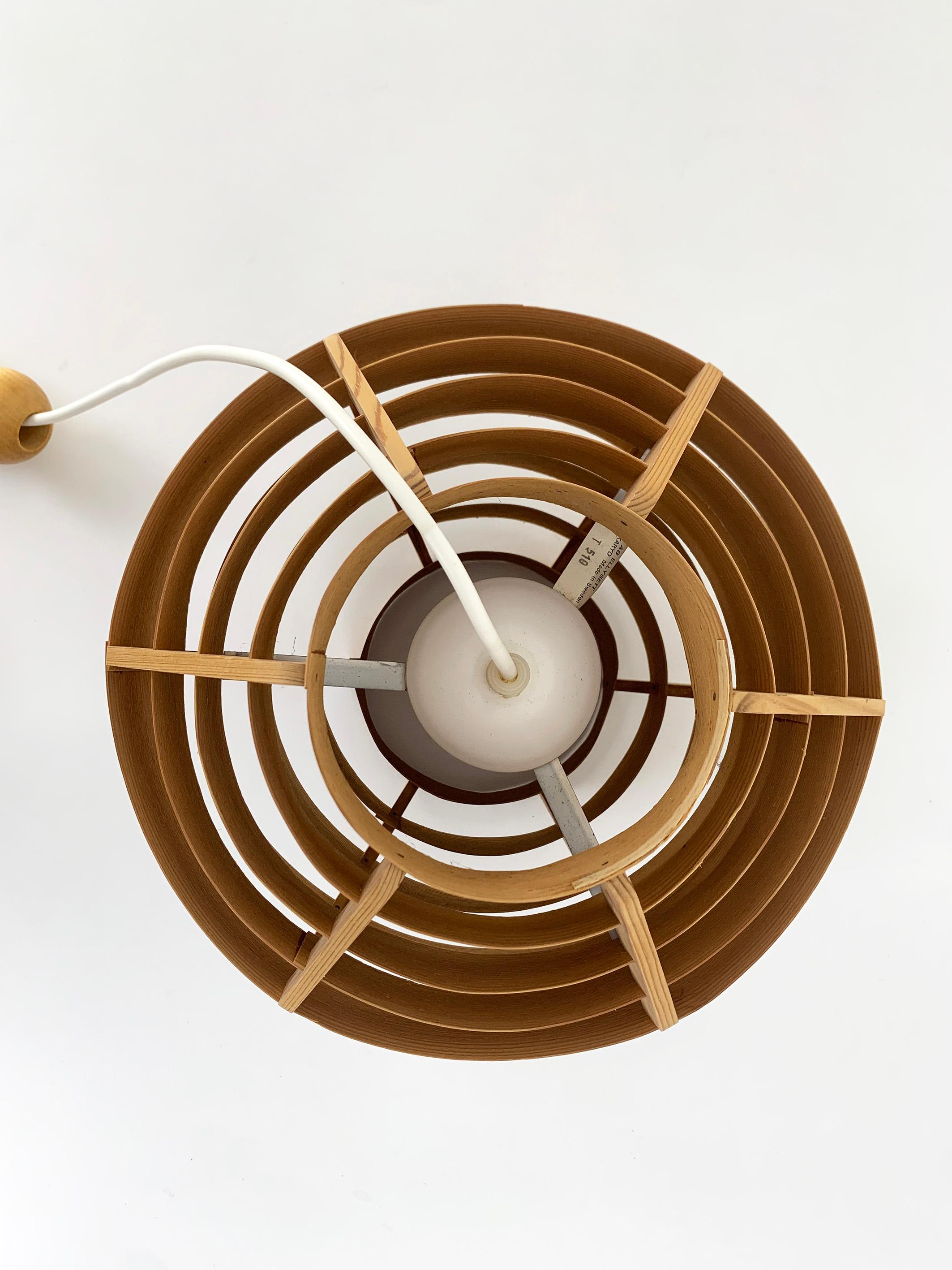 Pendant light T-510 in Pinewood by Hans-Agne Jakobsson for AB Markaryd, 1960s en vente 4